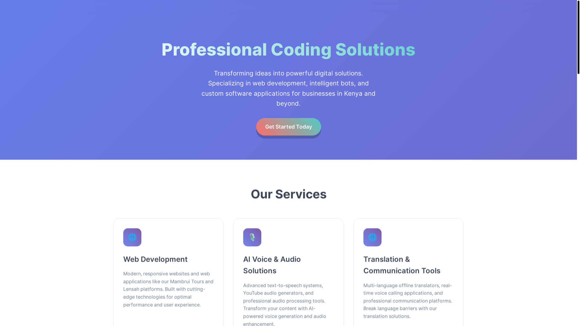 website screenshot of https://richlan-communications.pages.dev/