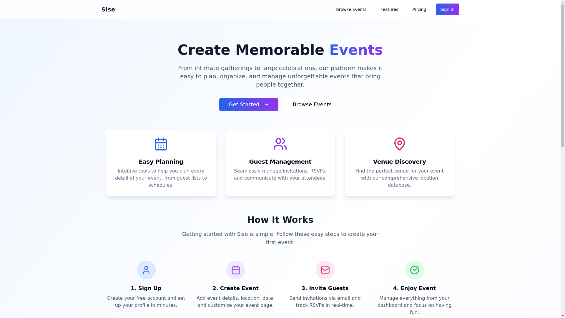 website screenshot of https://checklist-event-nexus-production.pages.dev/