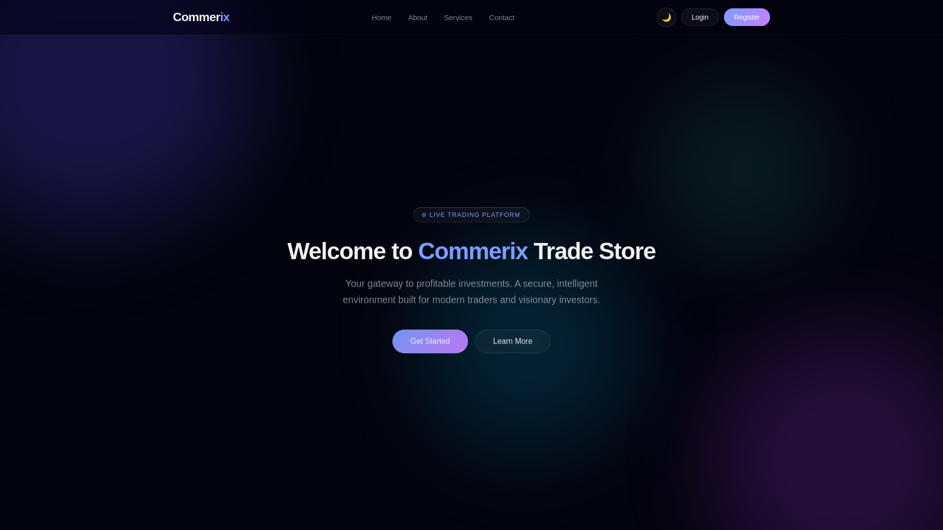 website screenshot of https://commexrix.store/