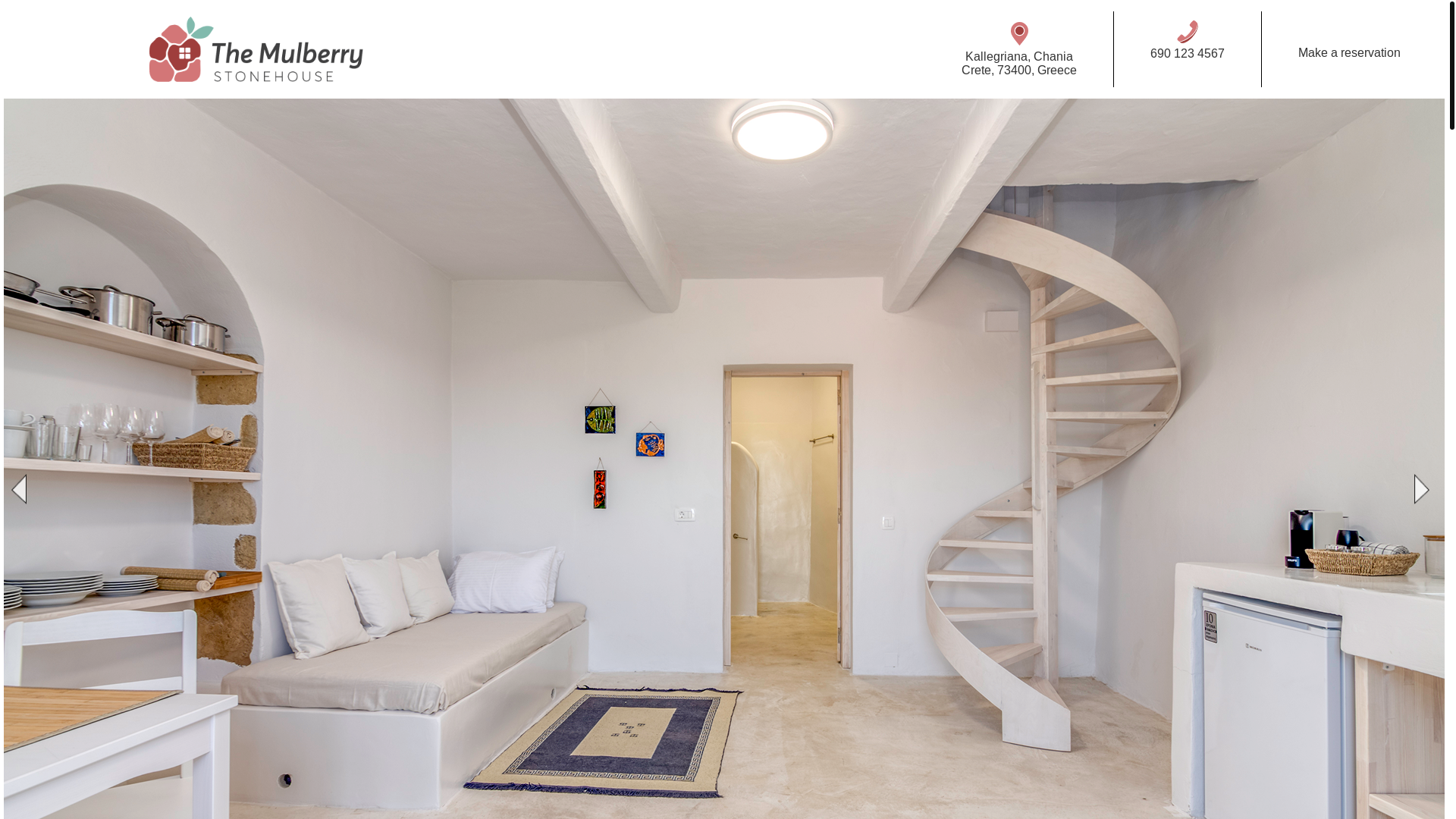 website screenshot of https://themulberrystonehouse.gr/
