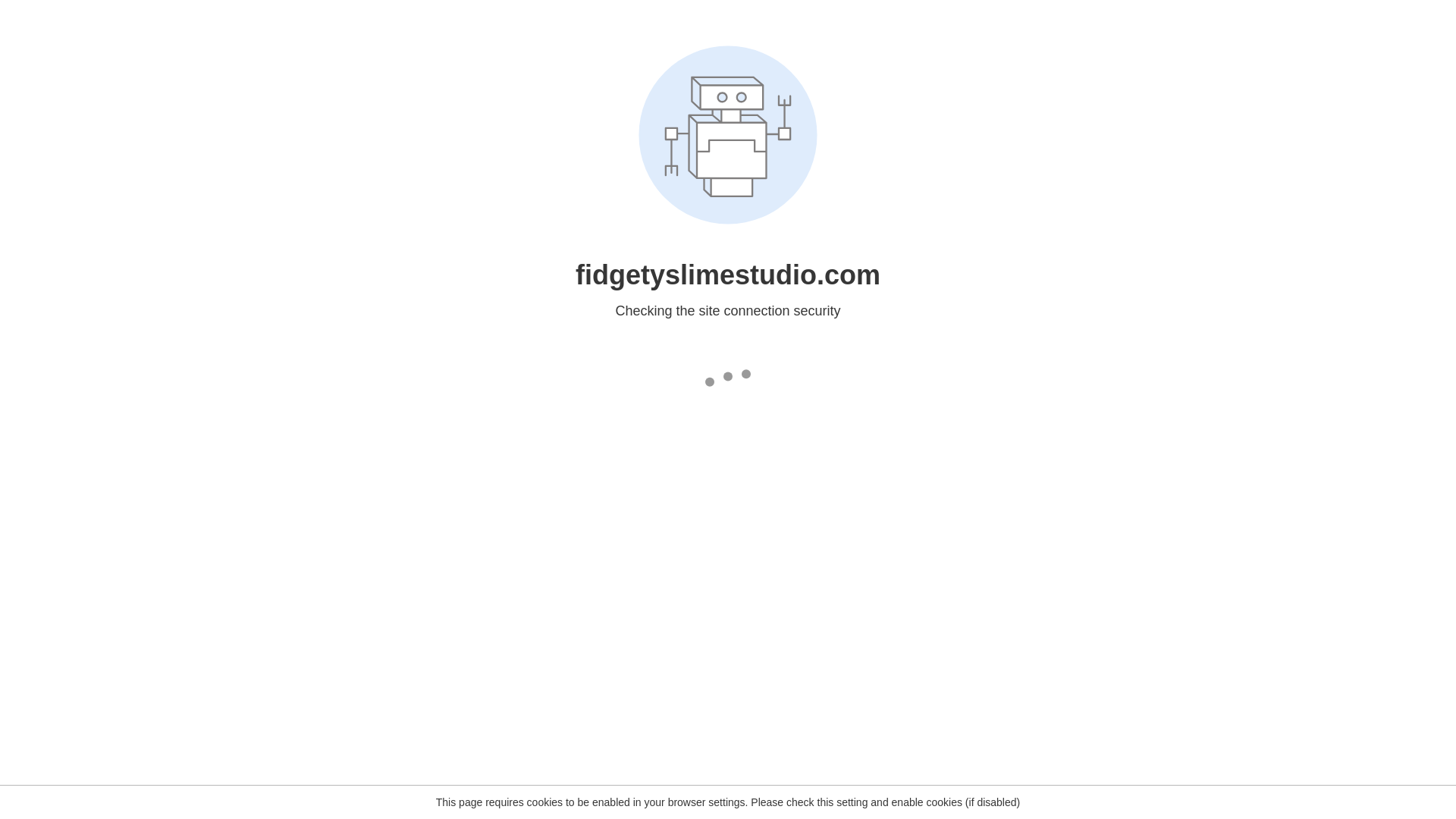 website screenshot of https://fidgetyslimestudio.com/