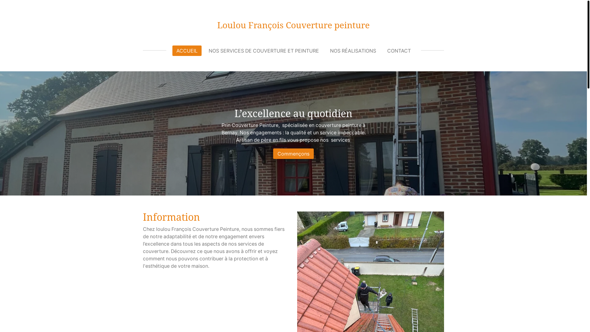 website screenshot of https://louloufrancoiscouverturepeinture.fr/