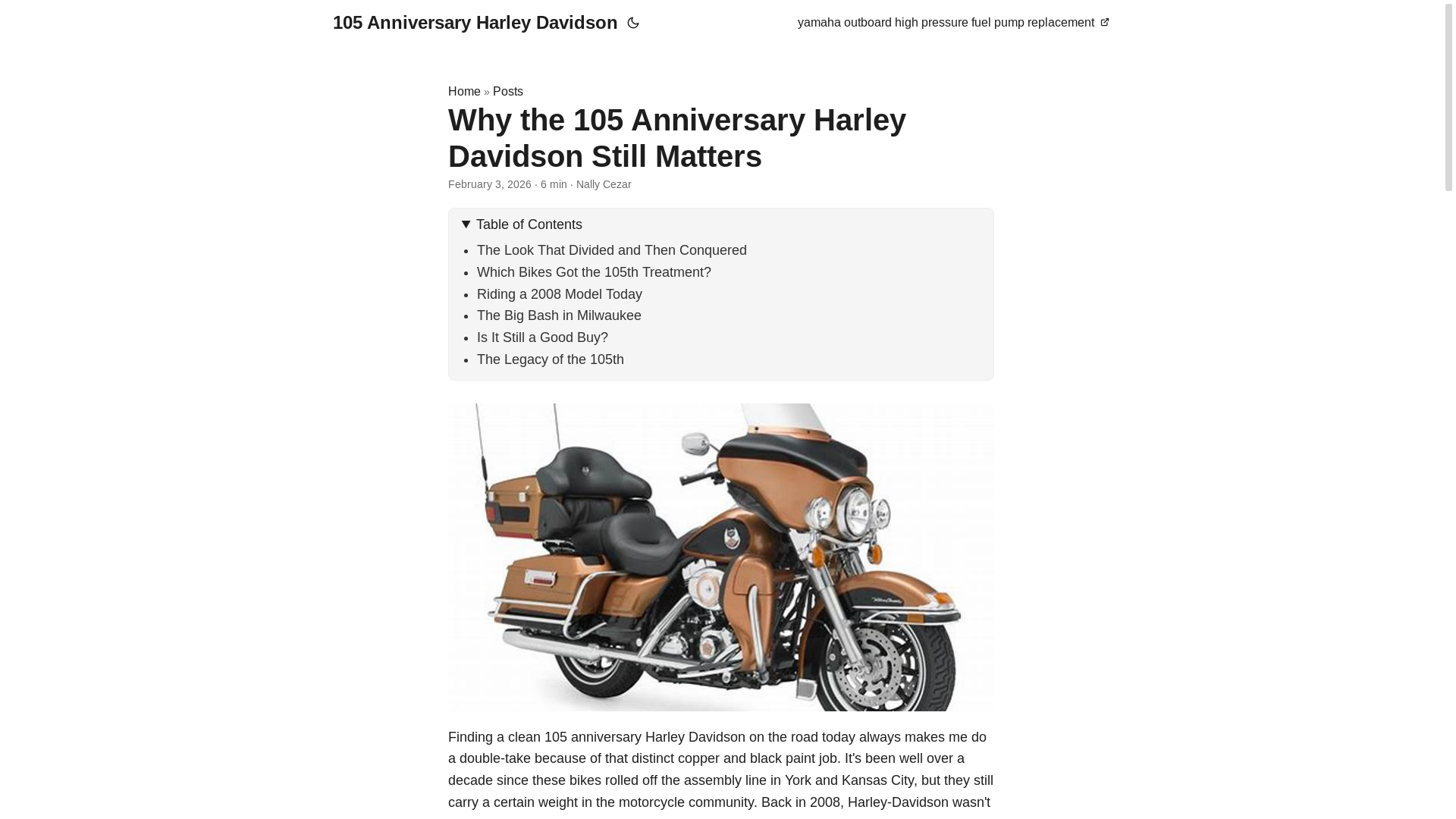 website screenshot of https://105-anniversary-harley-davidson.pages.dev/