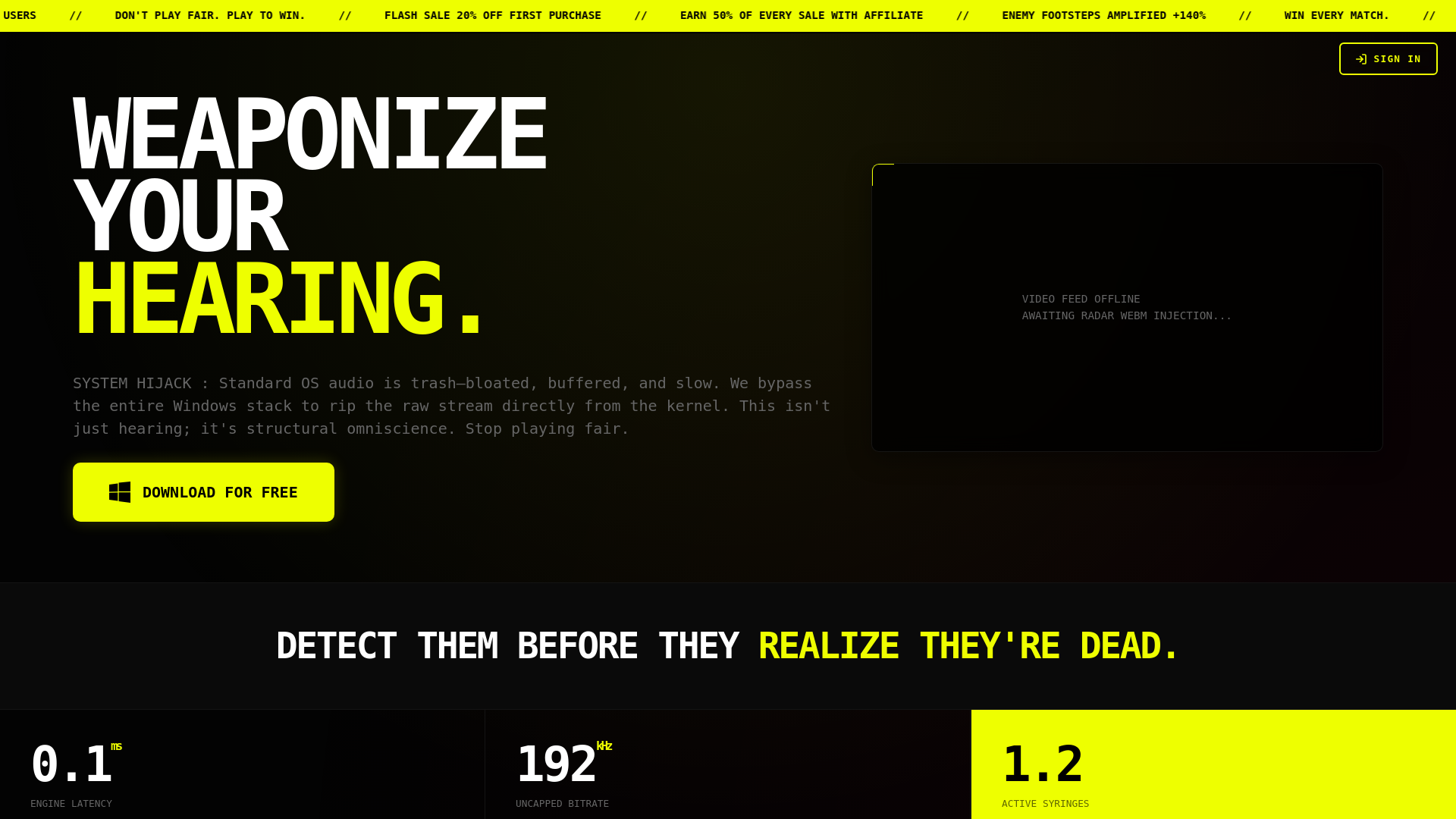 website screenshot of https://vanysound.pages.dev/