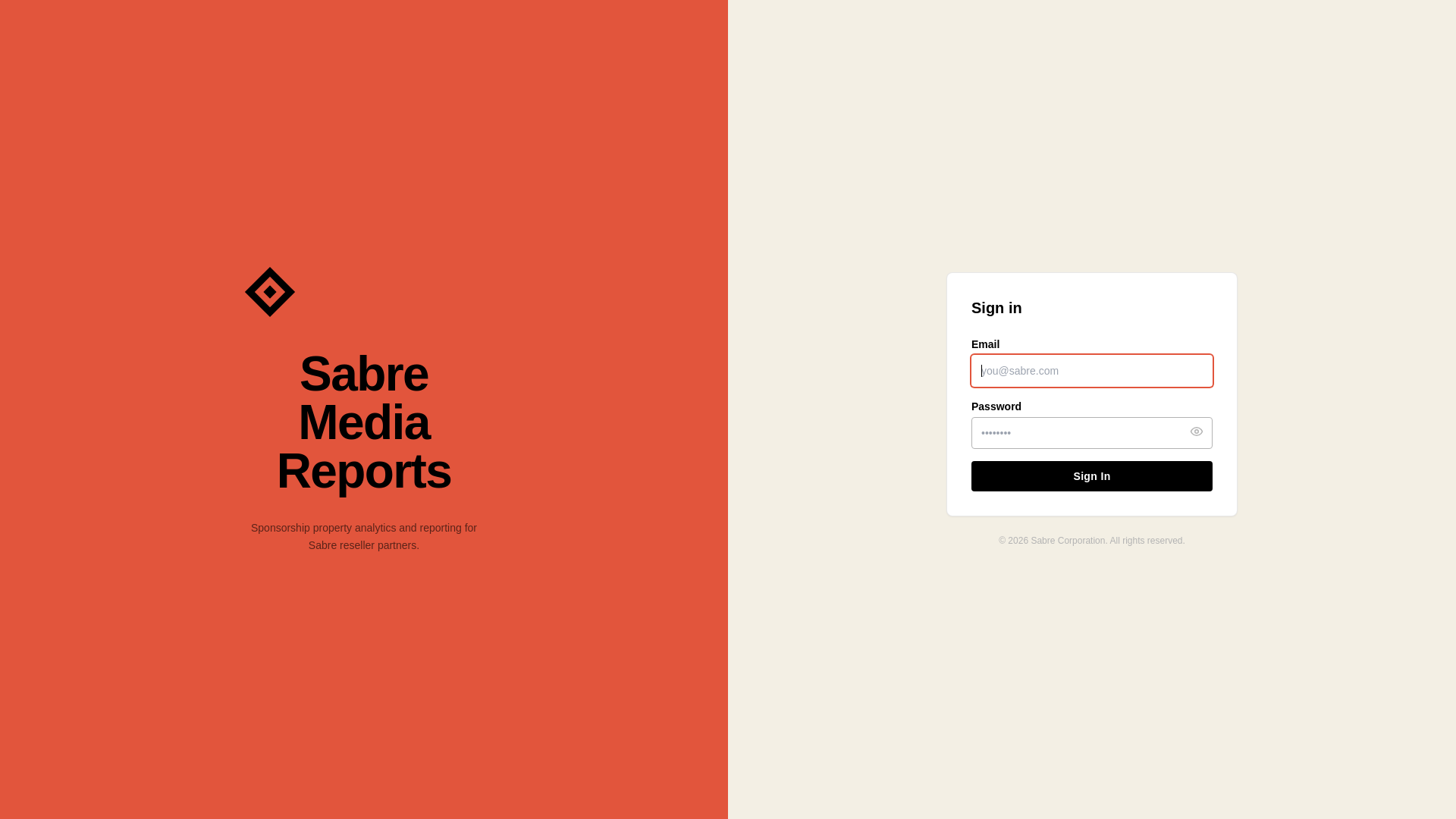 website screenshot of https://sabremediareports.com/