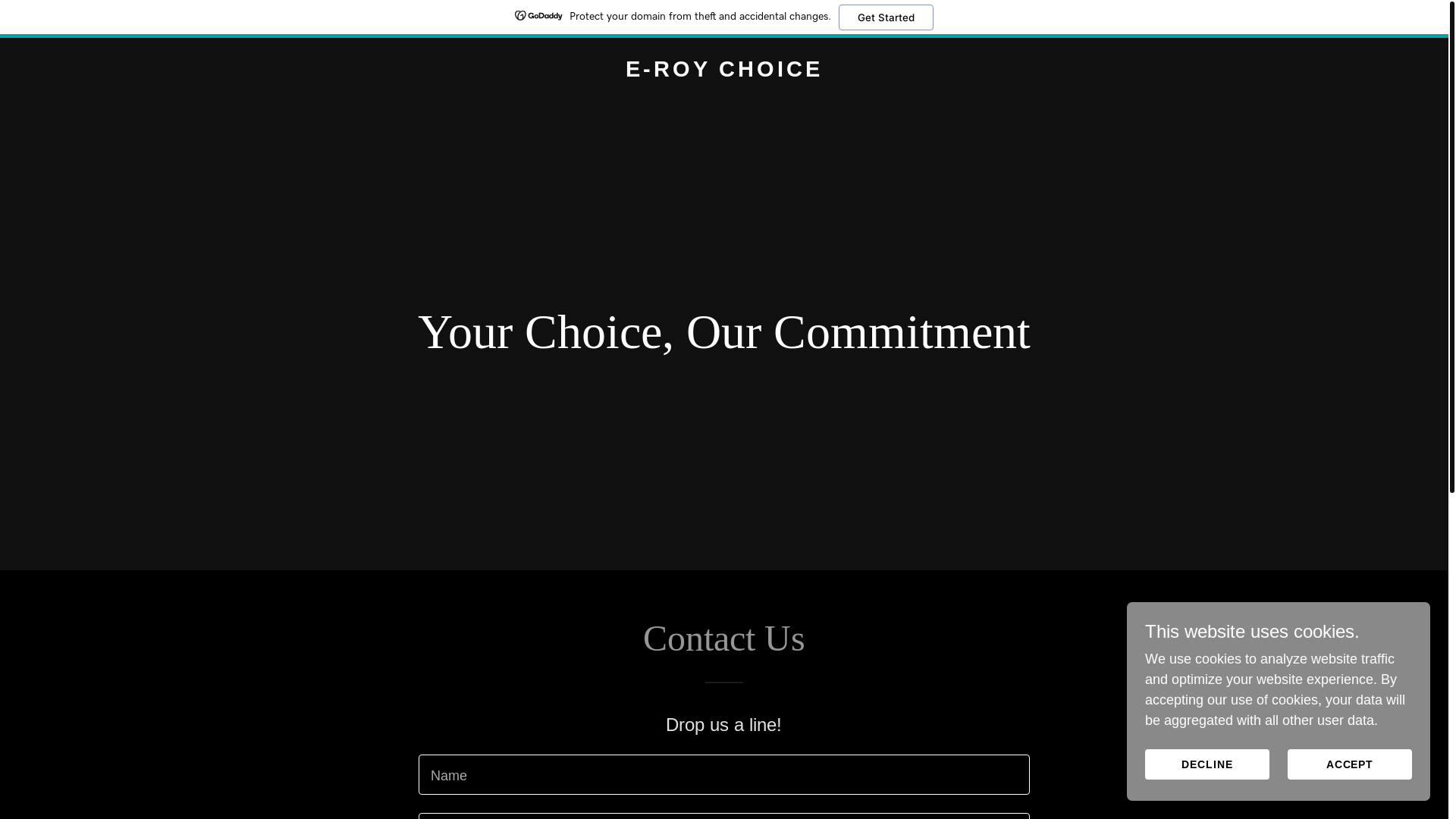 website screenshot of https://e-roychoice.com/