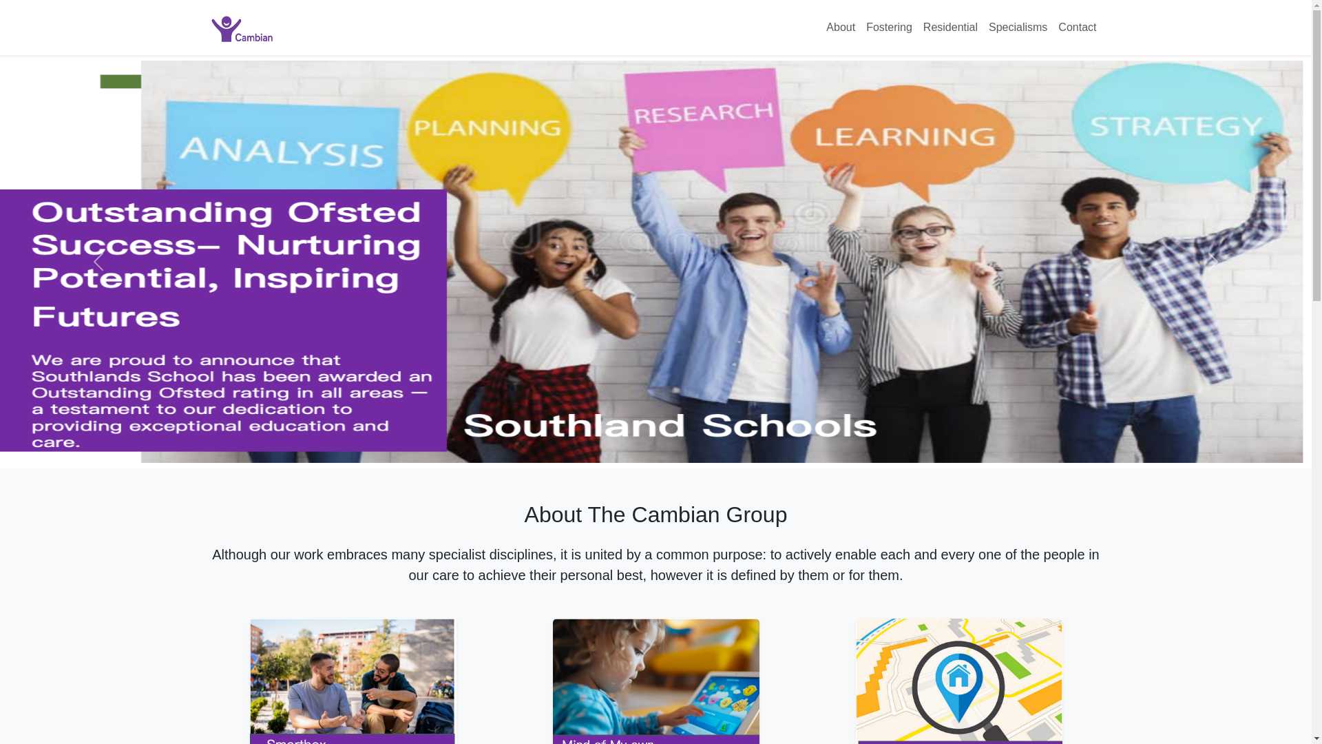 website screenshot of https://cambiangroup-uk.com/