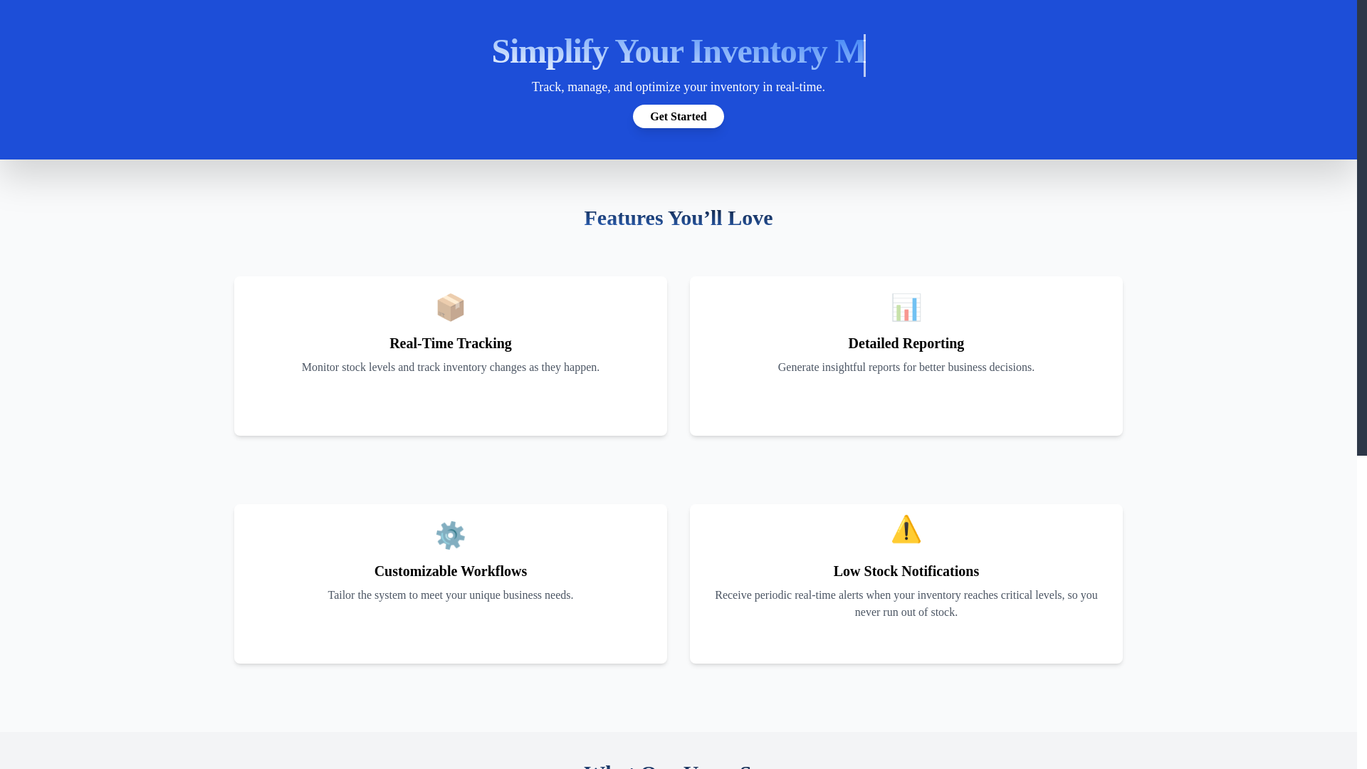 website screenshot of https://inventory-management-8uh.pages.dev/