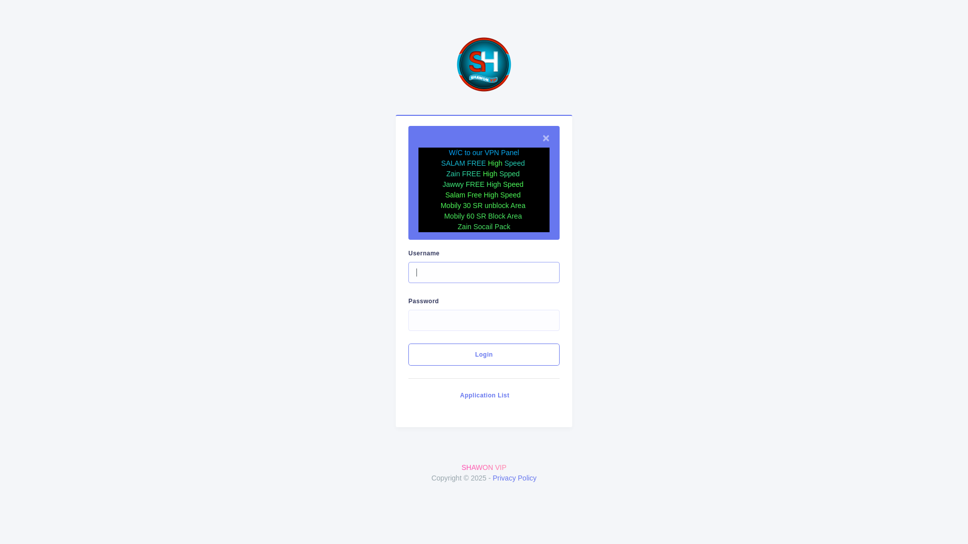 website screenshot of https://shawonvip.online/