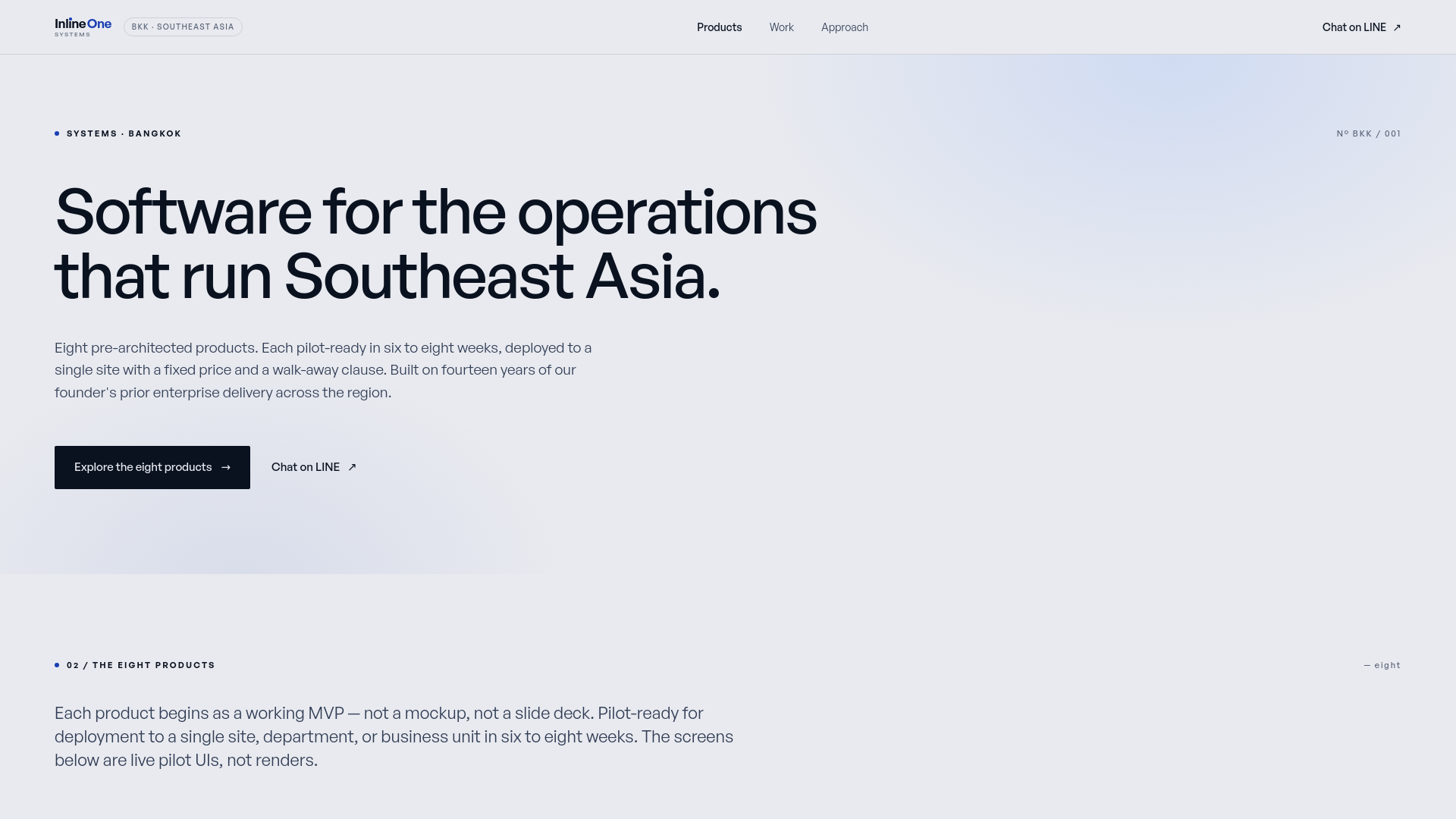 website screenshot of https://inlineone.pages.dev/