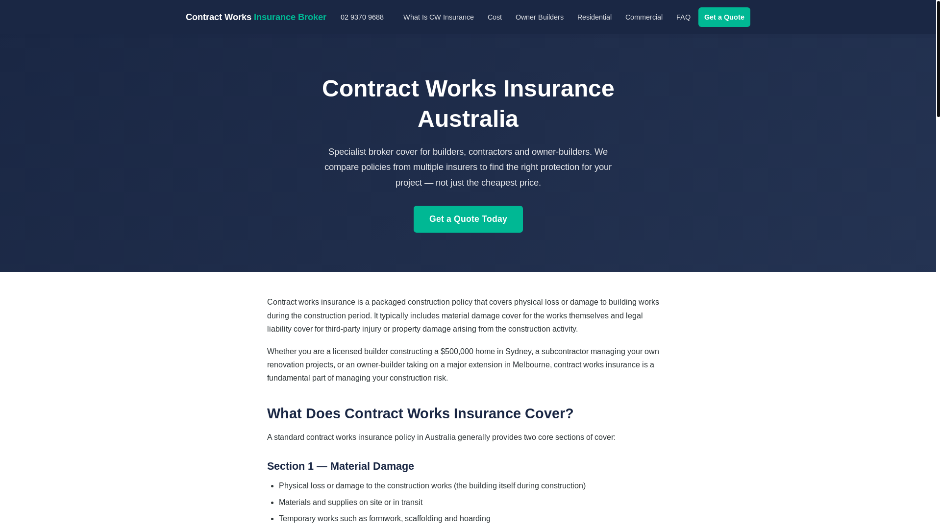 website screenshot of https://contractworks-site.pages.dev/