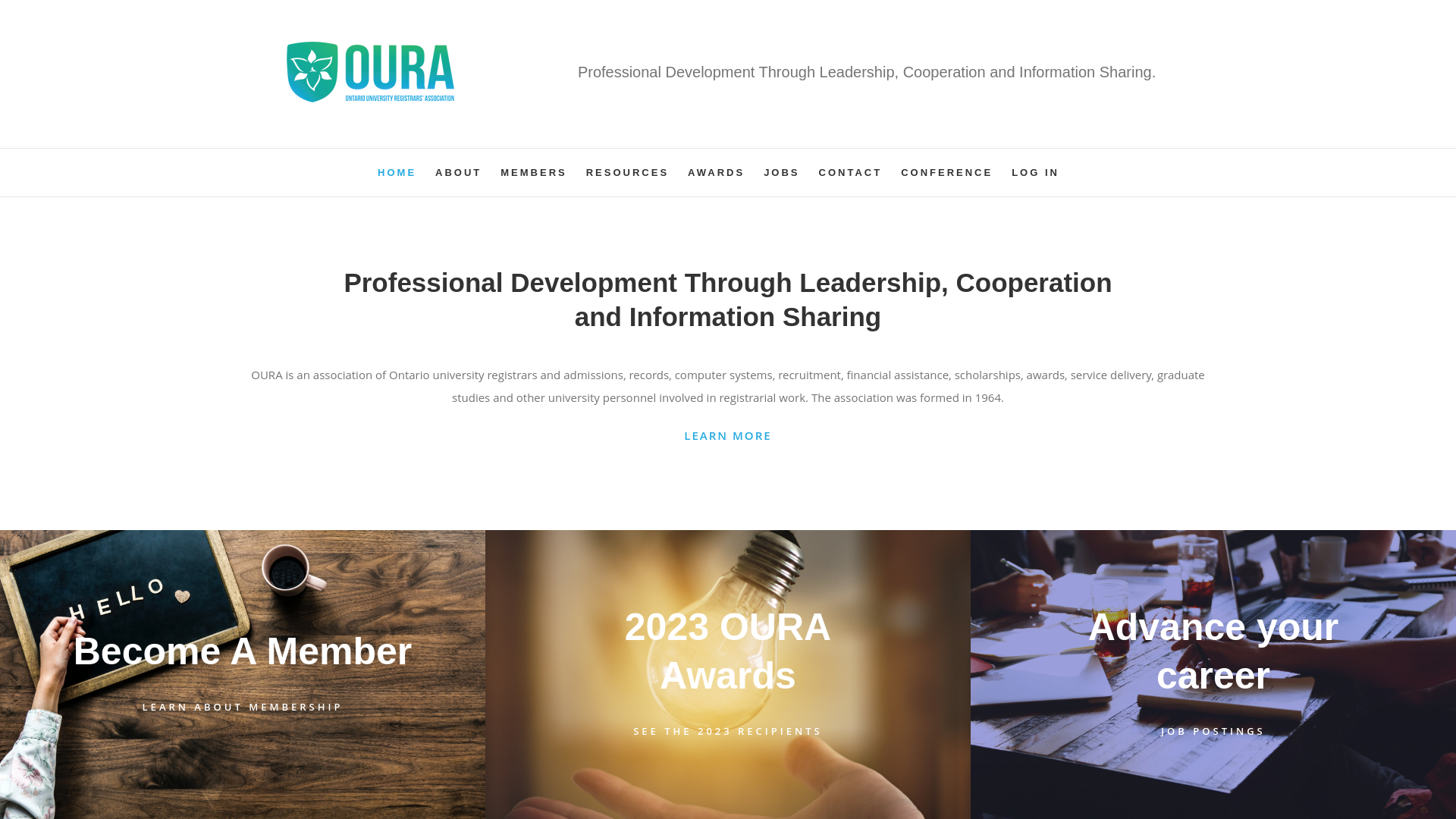 website screenshot of https://oura.ca/