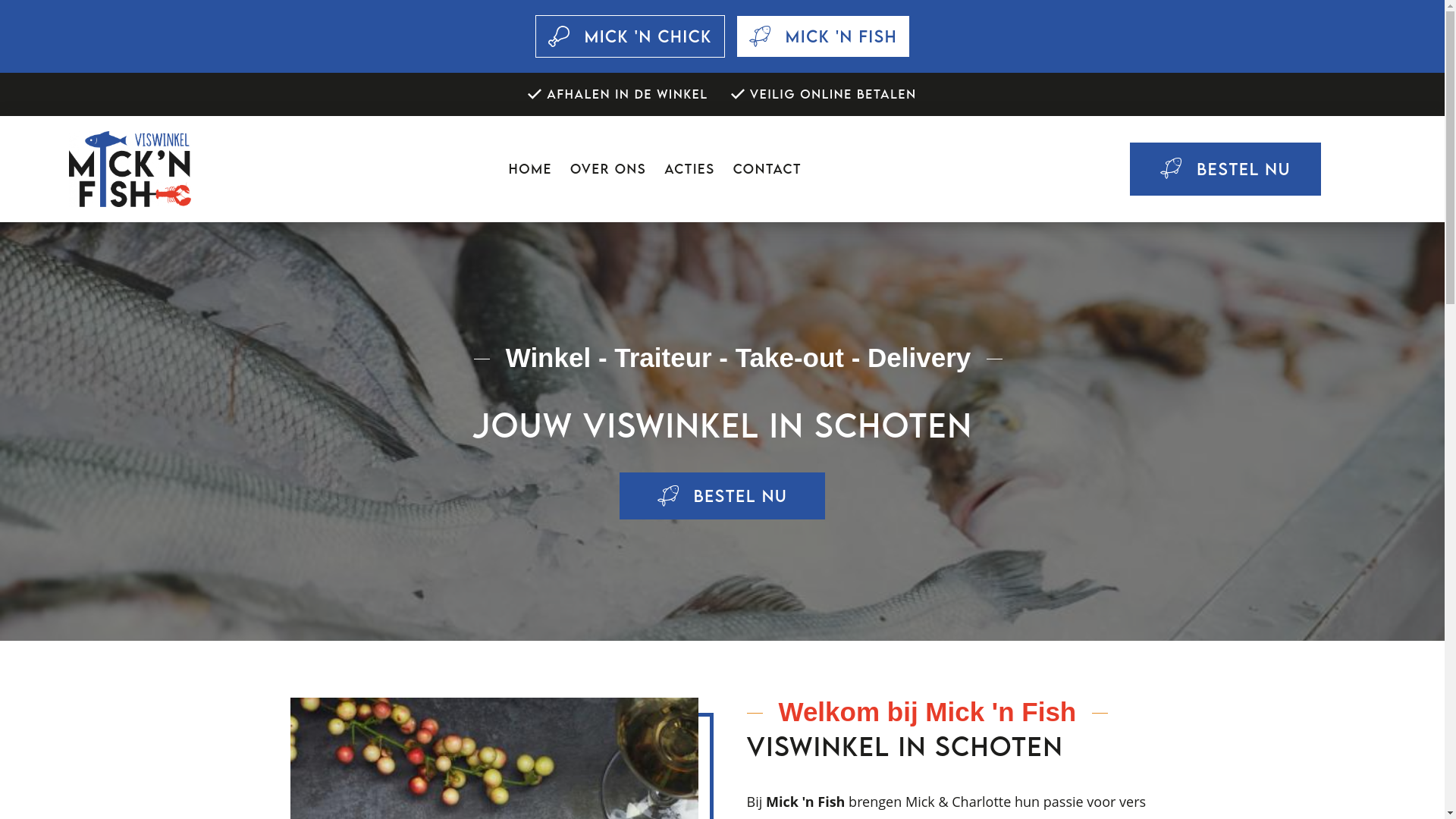 website screenshot of https://micknfish.be/