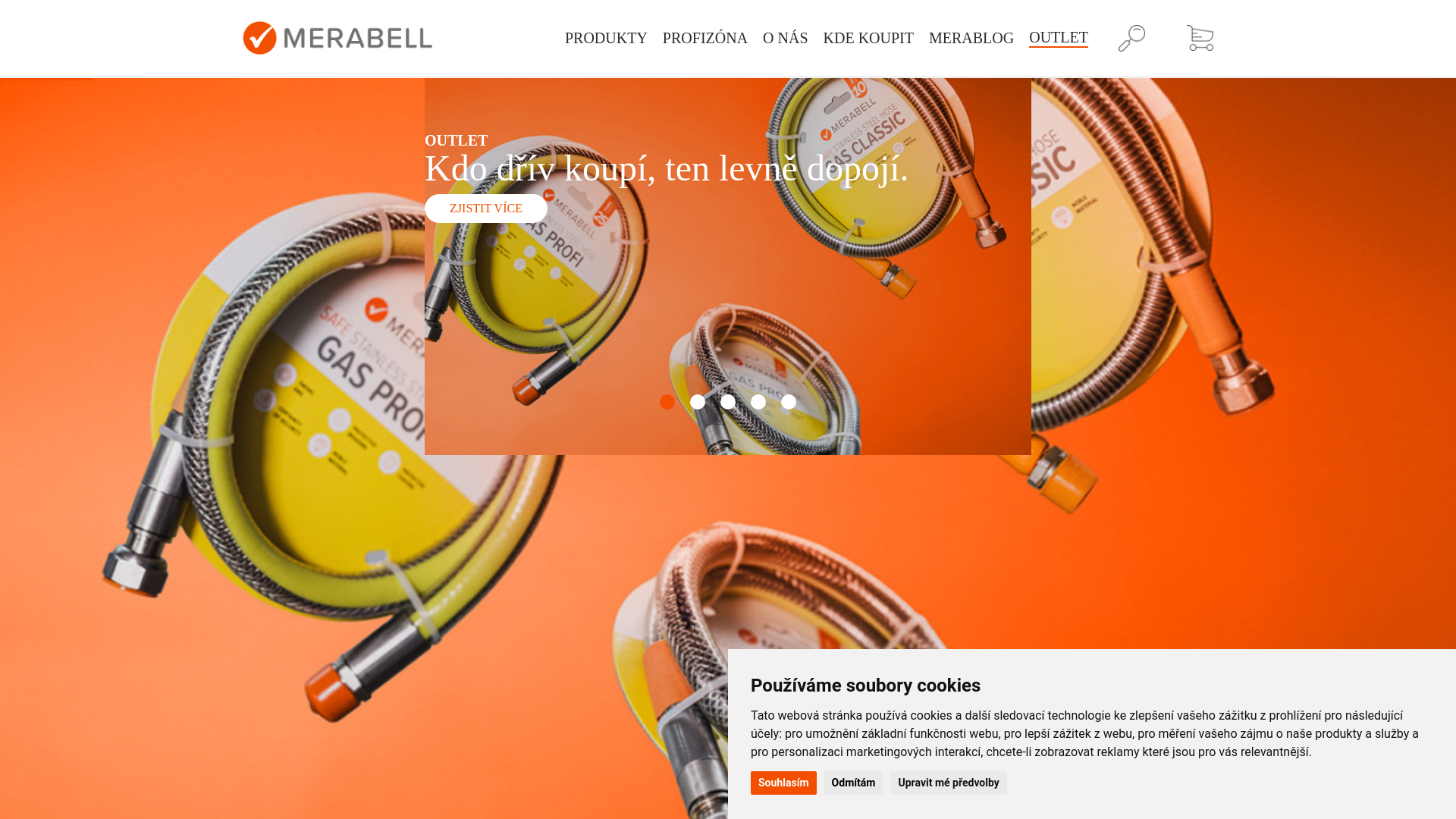 website screenshot of https://merabell.lv/