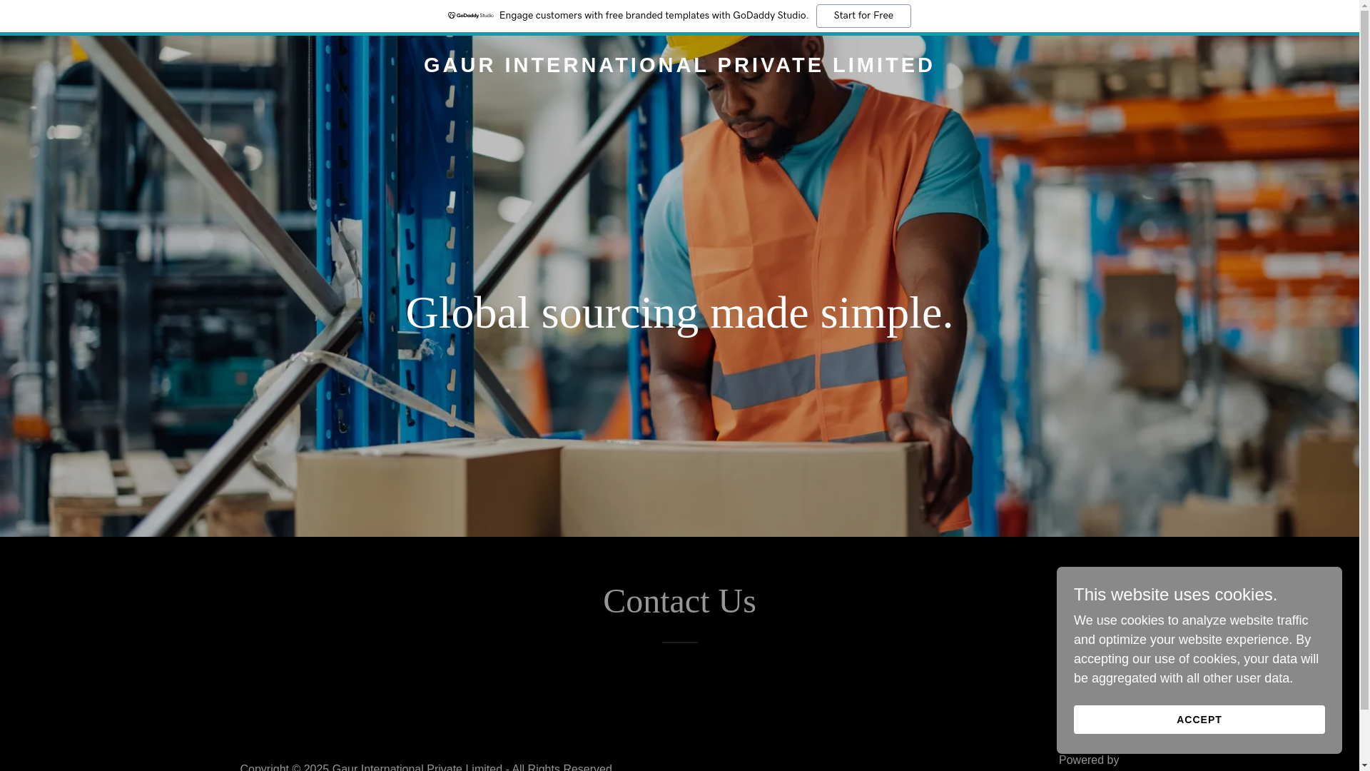 website screenshot of https://gaurintl.com/