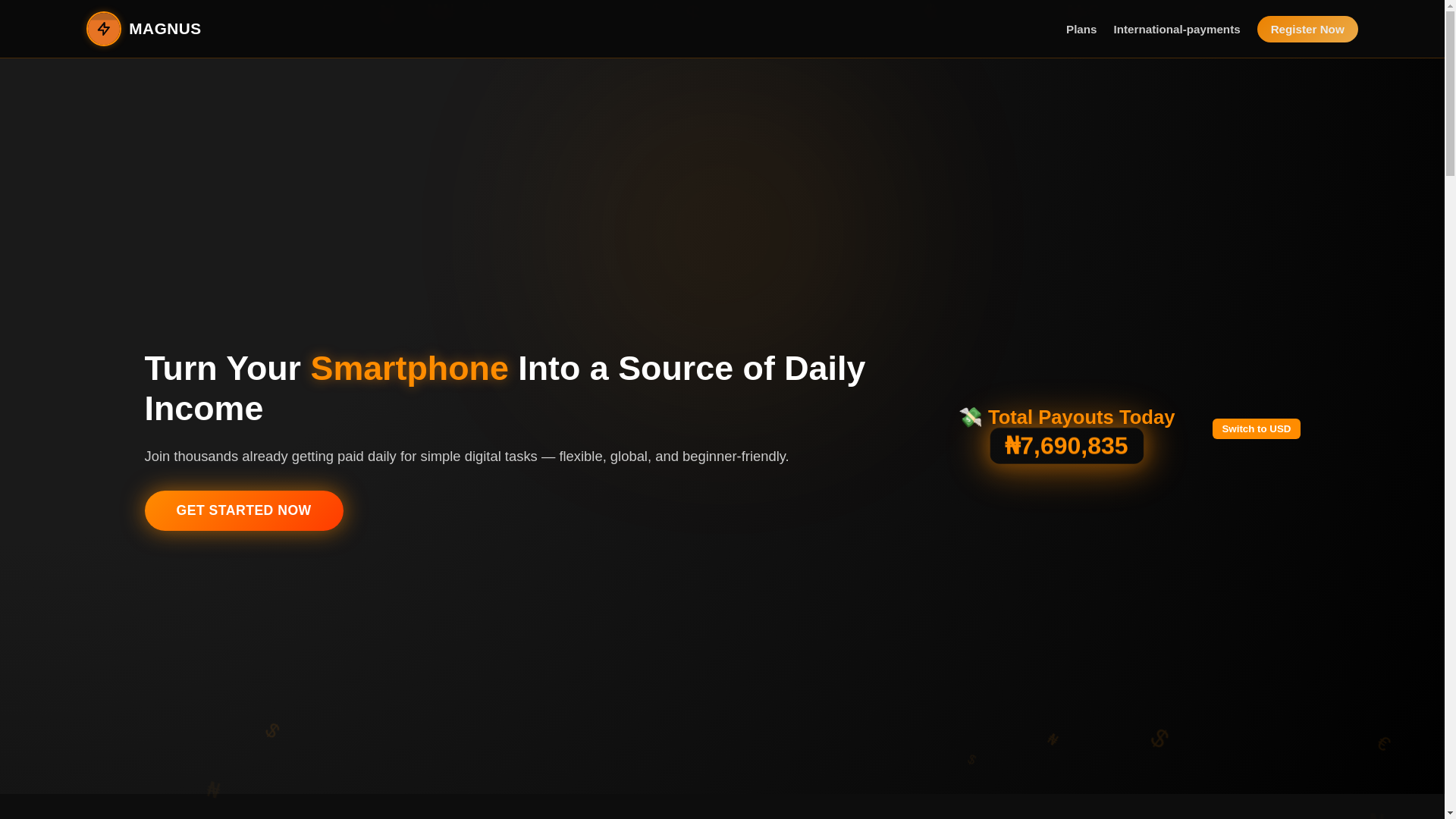 website screenshot of https://magnus-company.com.ng/