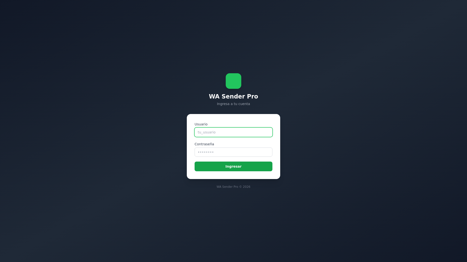 website screenshot of https://wasenderpro.cloud/
