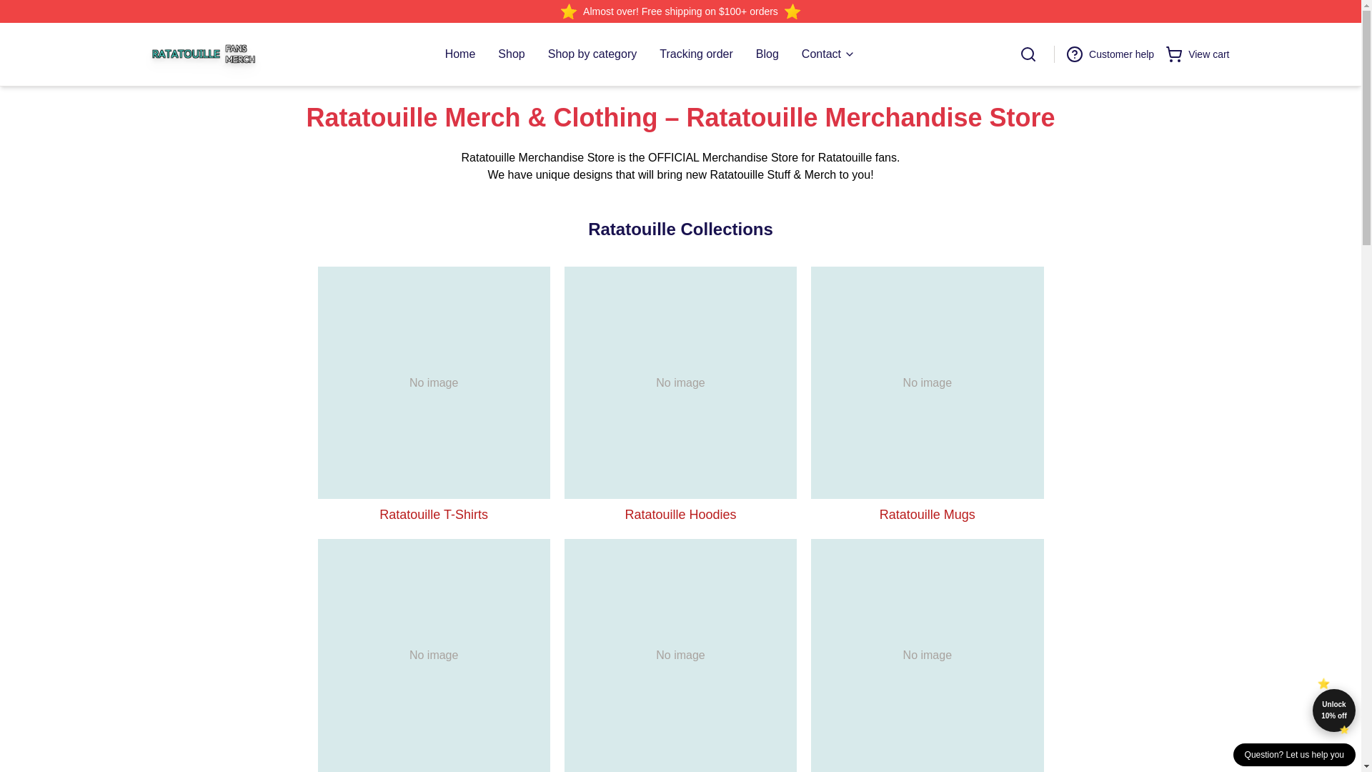 website screenshot of https://ratatouillemerchandise.shop/