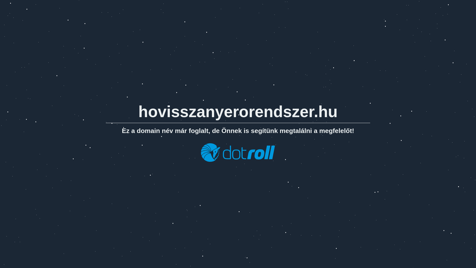 website screenshot of https://hovisszanyerorendszer.hu/
