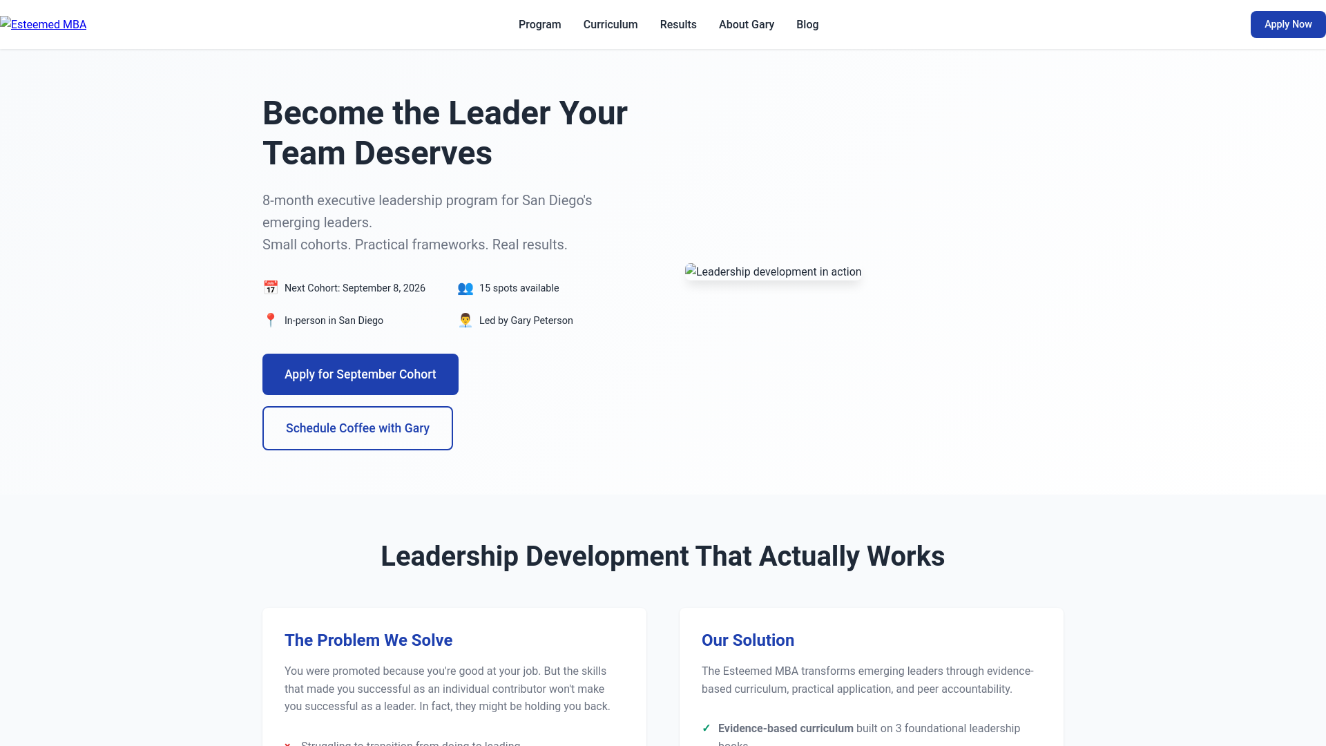 website screenshot of https://esteemed-mba.pages.dev/
