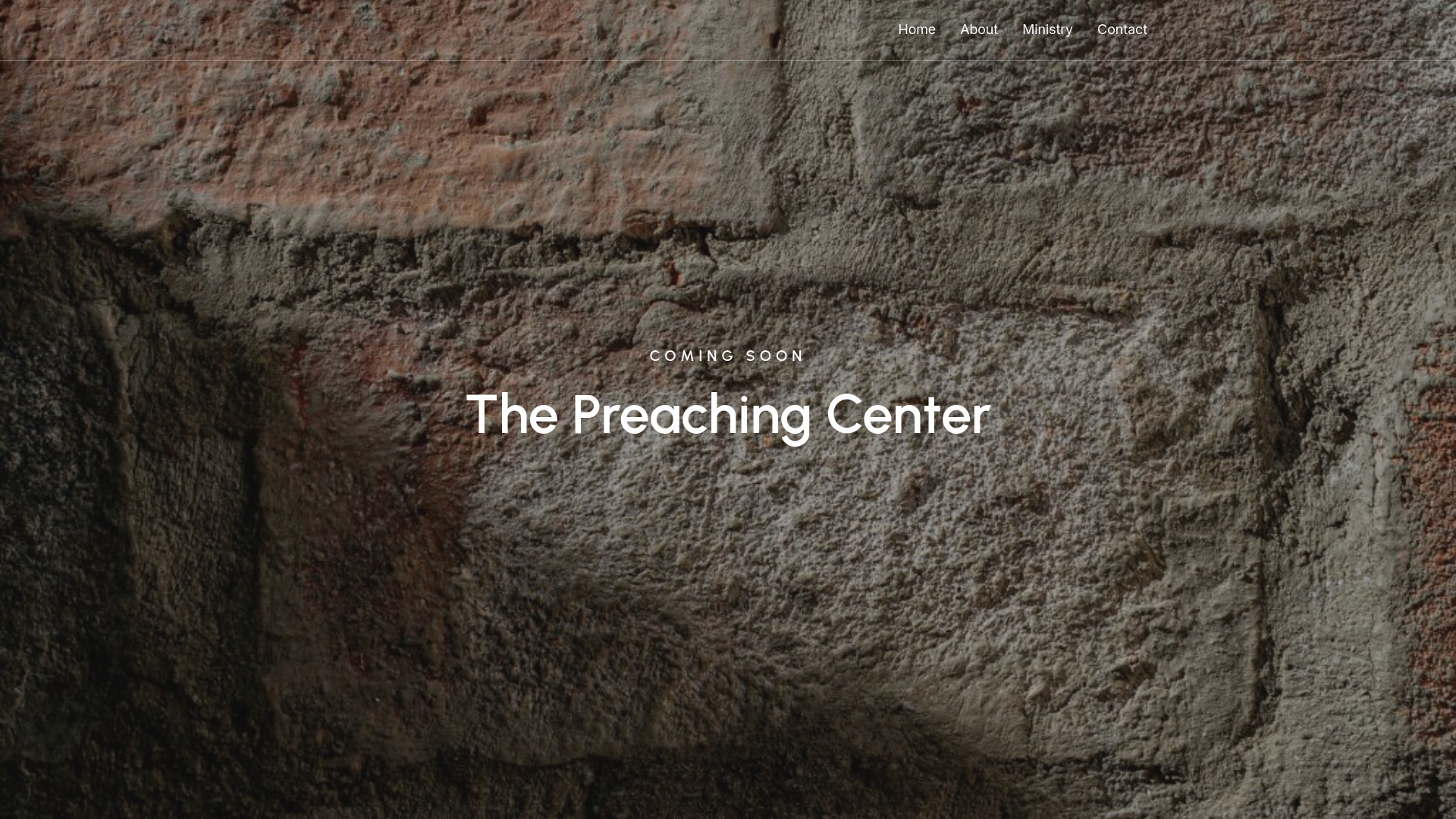 website screenshot of https://thepreachingcenter.org