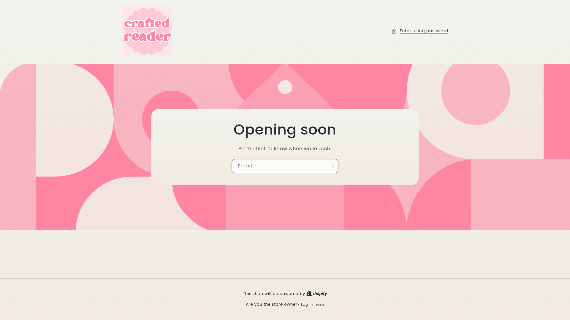 website screenshot of https://craftedreader.com/