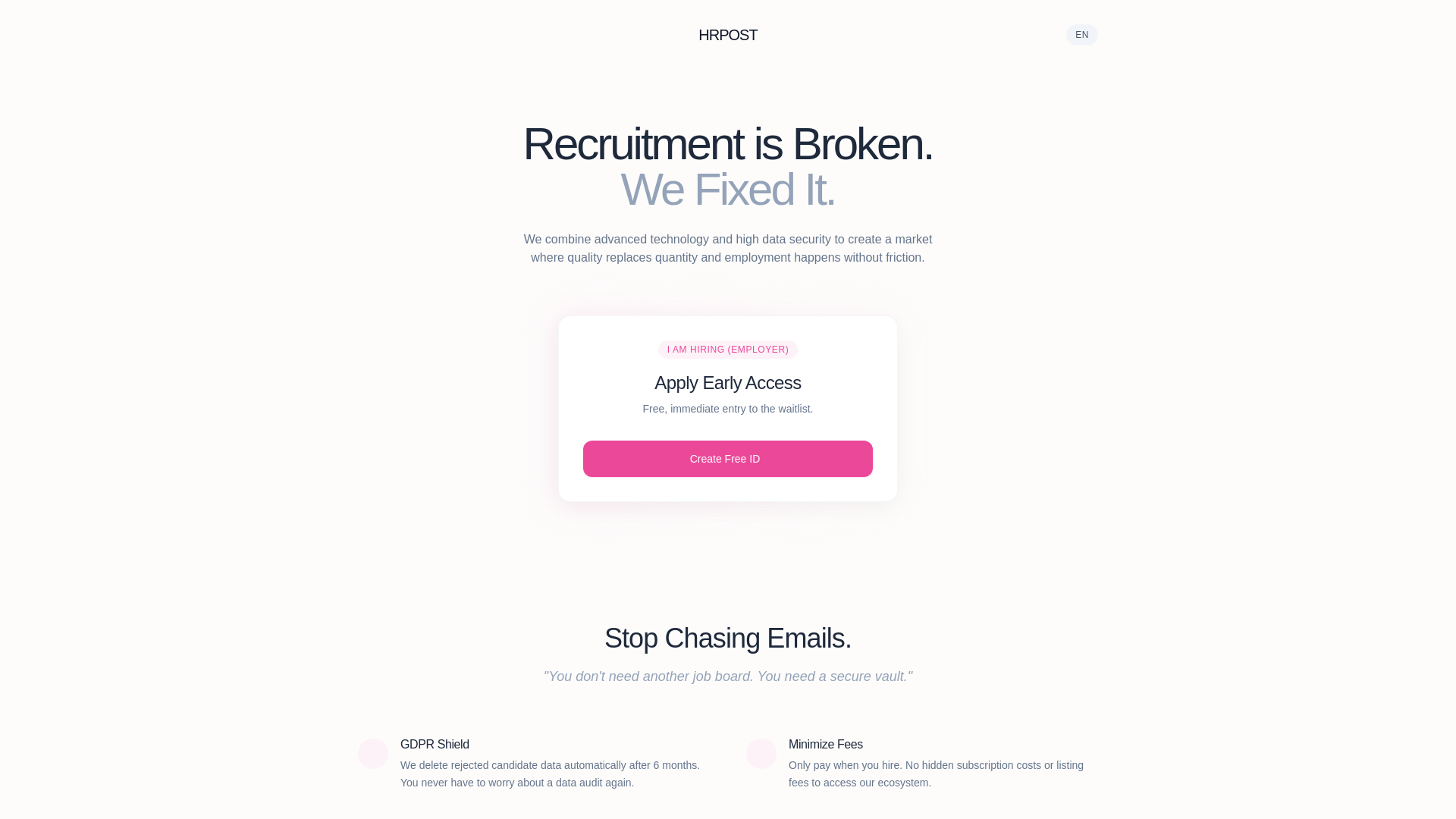 website screenshot of https://hrpostsite.pages.dev/