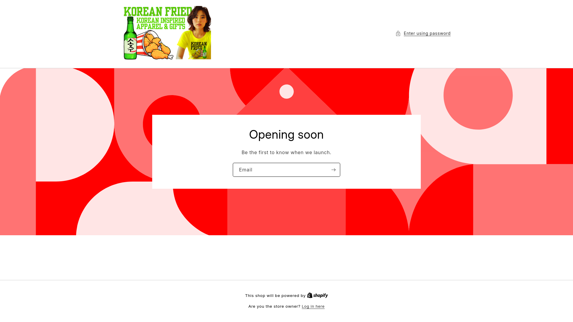 website screenshot of https://koreanfried.com/