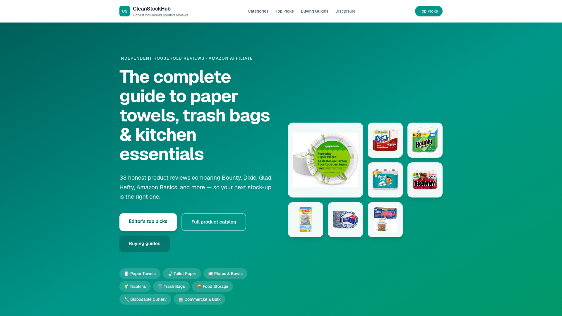 website screenshot of https://cleanstockhub.com/