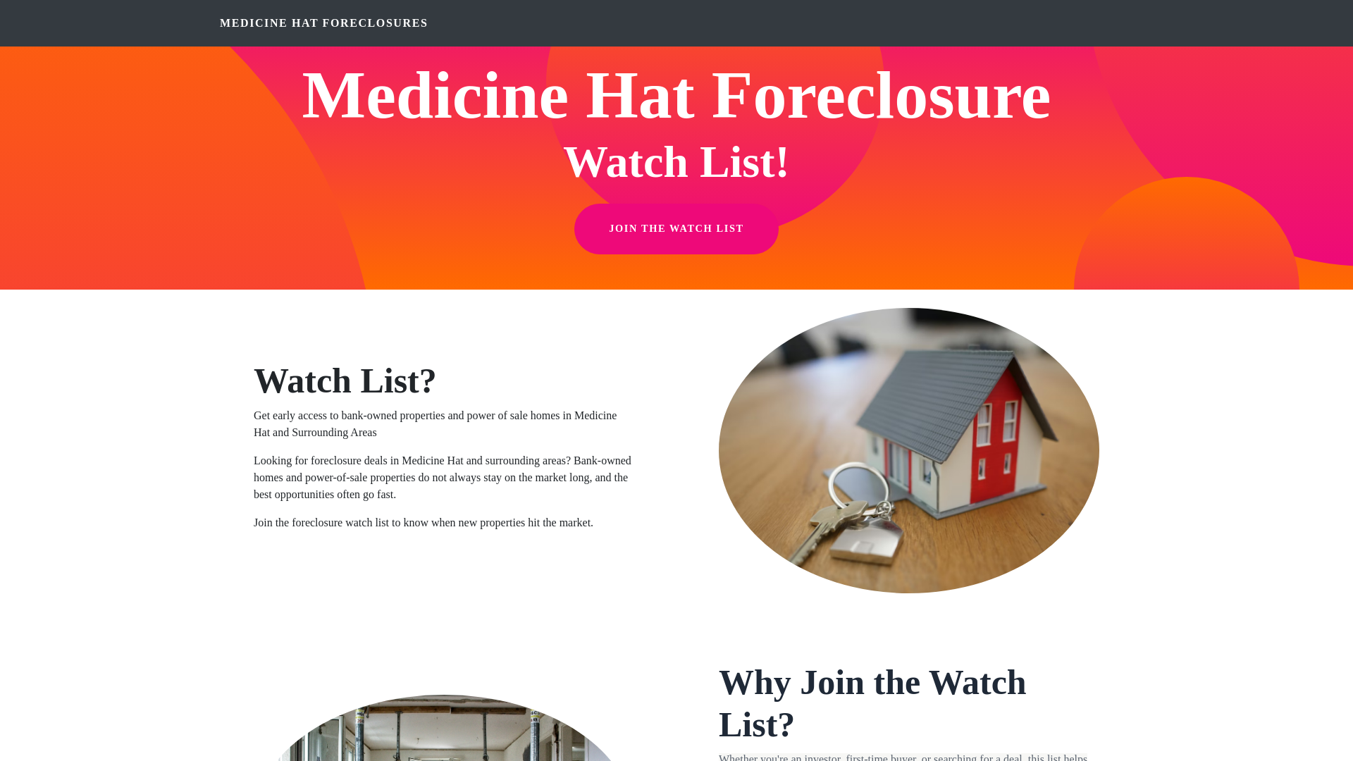 website screenshot of https://medicinehatforclosures.ca