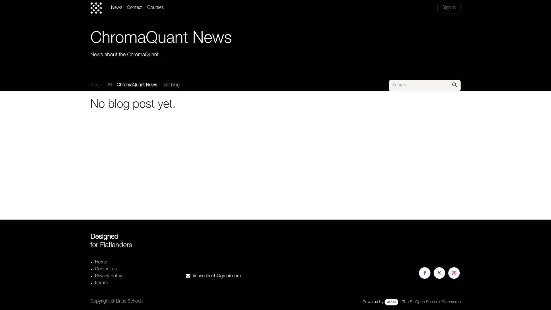website screenshot of https://chromaquant.com/