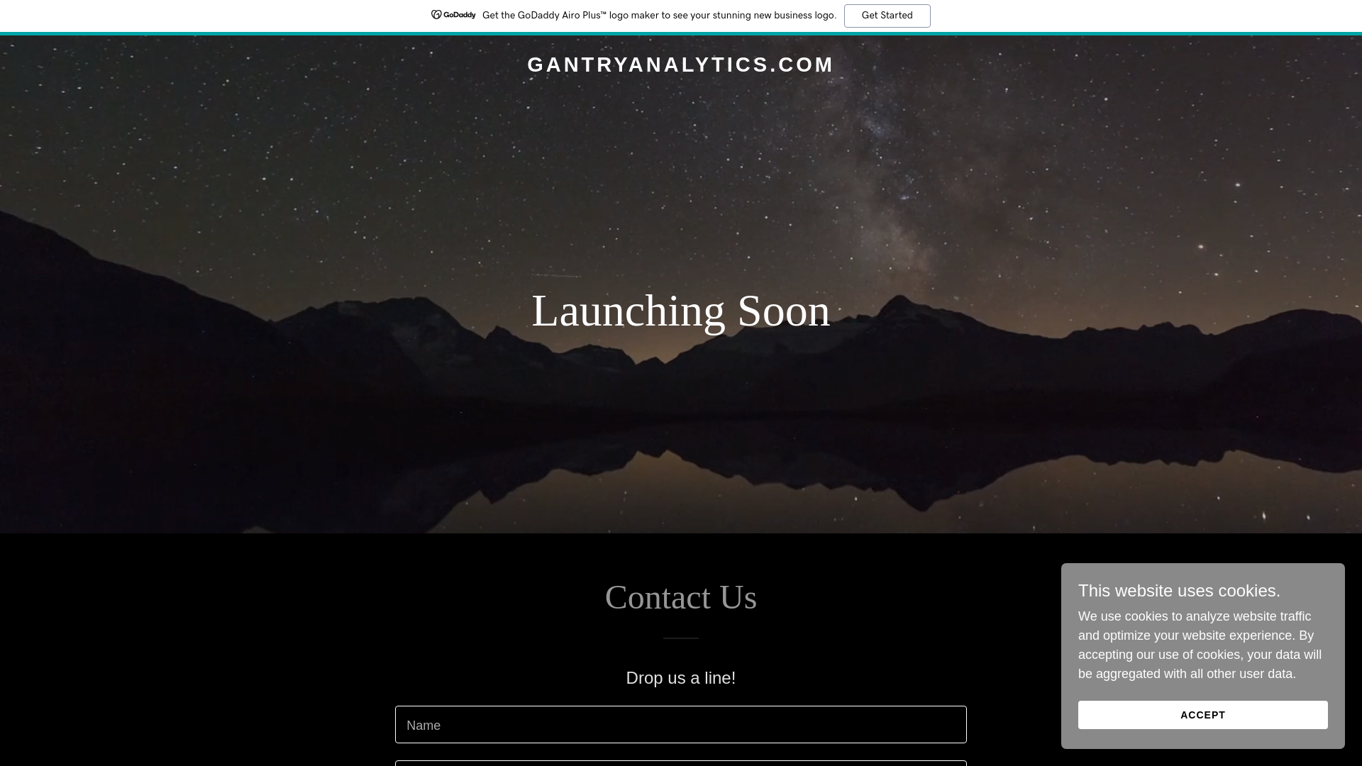 website screenshot of https://gantryanalytics.com/