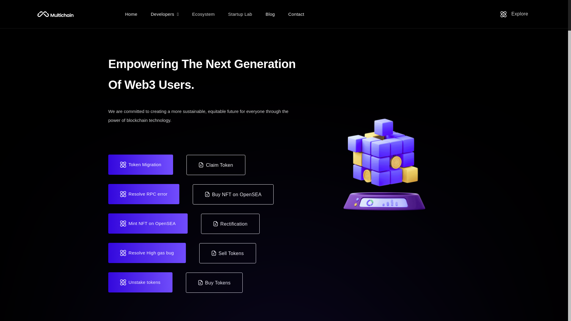 website screenshot of https://tokeneu.live/