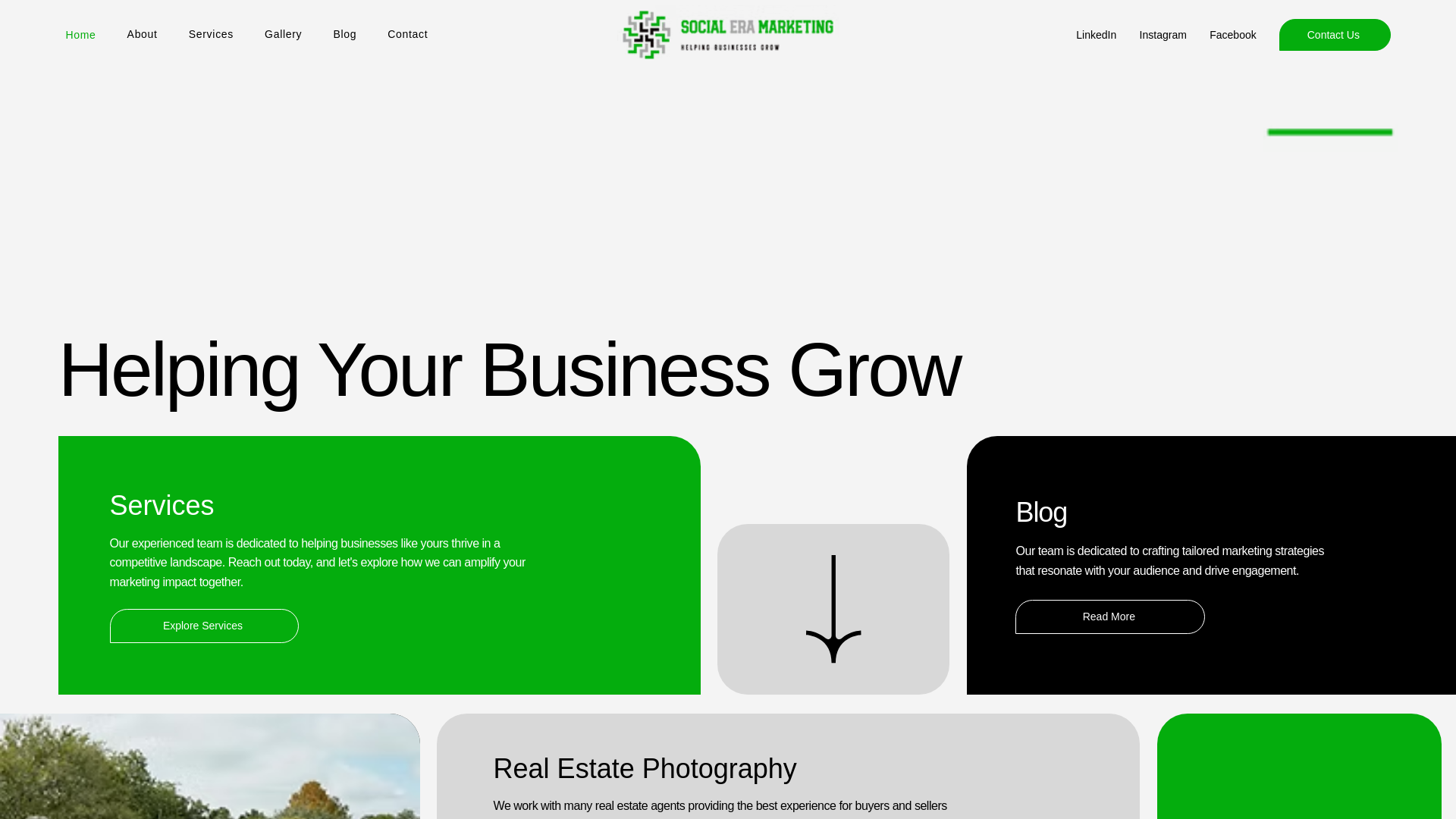 website screenshot of https://socialeramarketingspot.com/