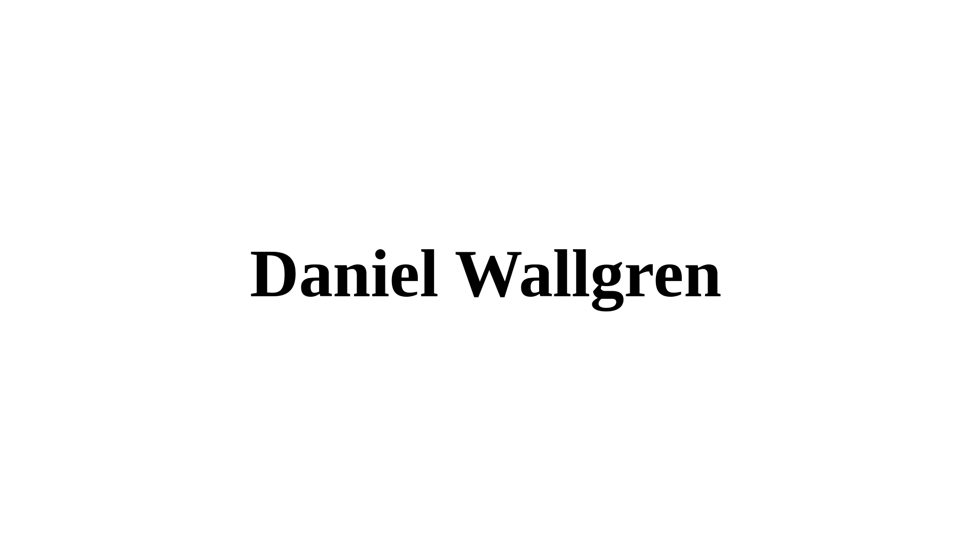 website screenshot of https://danielwallgren.pages.dev/