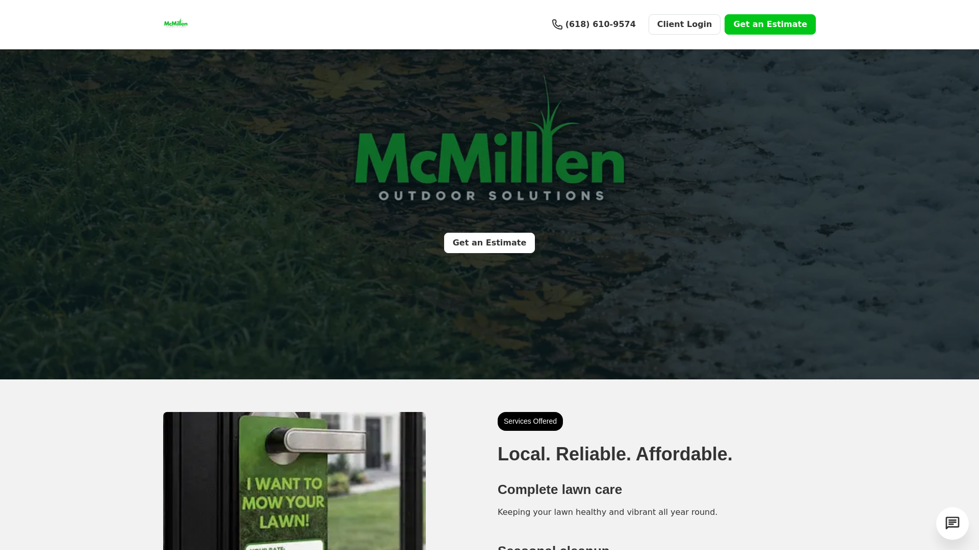 website screenshot of https://mcmillenoutdoorsolutions.com/
