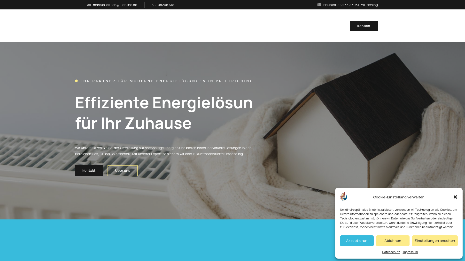 website screenshot of https://ditsch-haustechnik.de