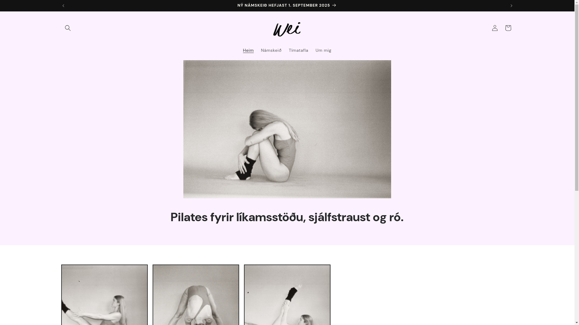 website screenshot of https://weipilates.com/