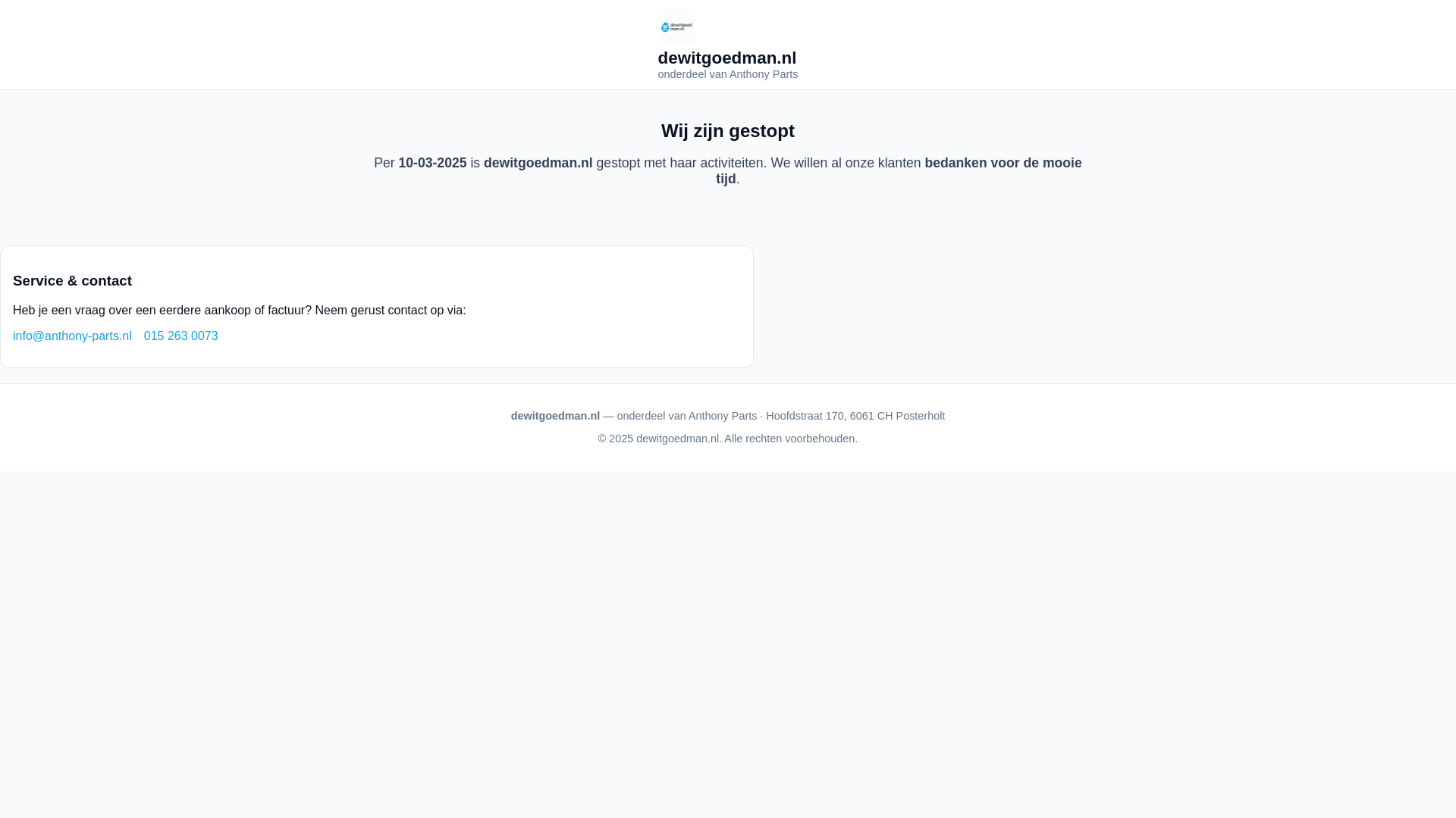 website screenshot of https://dewitgoedman.nl/