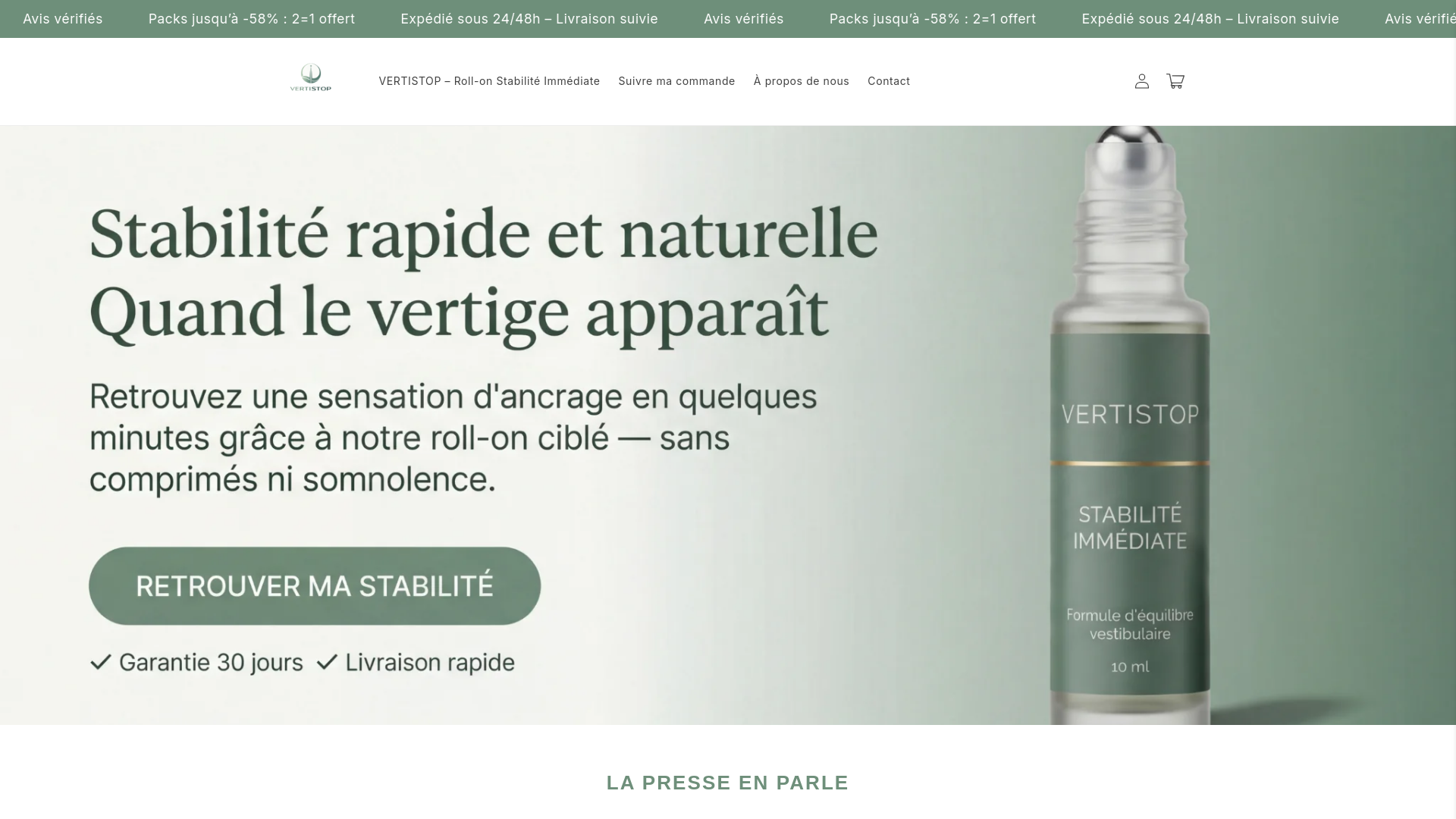 website screenshot of https://vestistop.com/