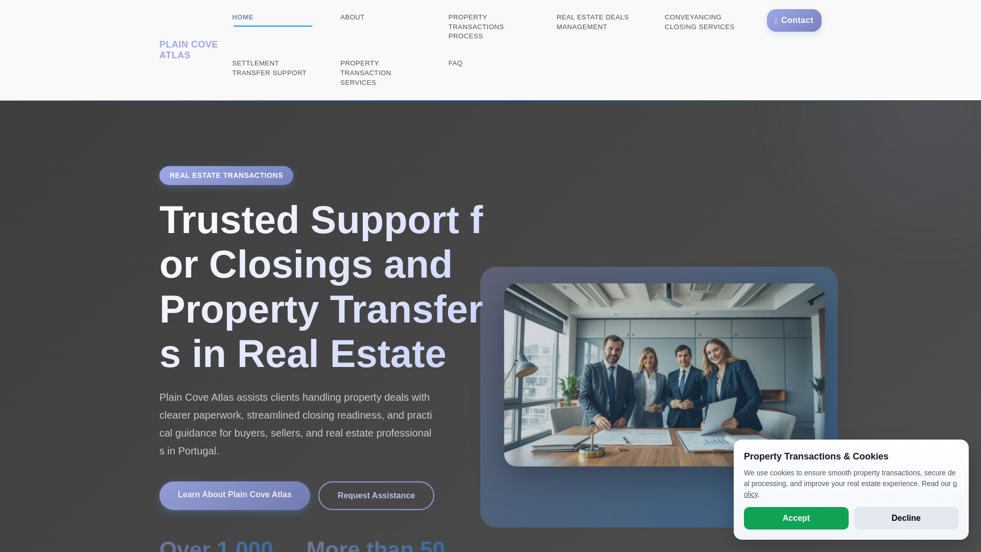website screenshot of https://plaincoveatlas.digital