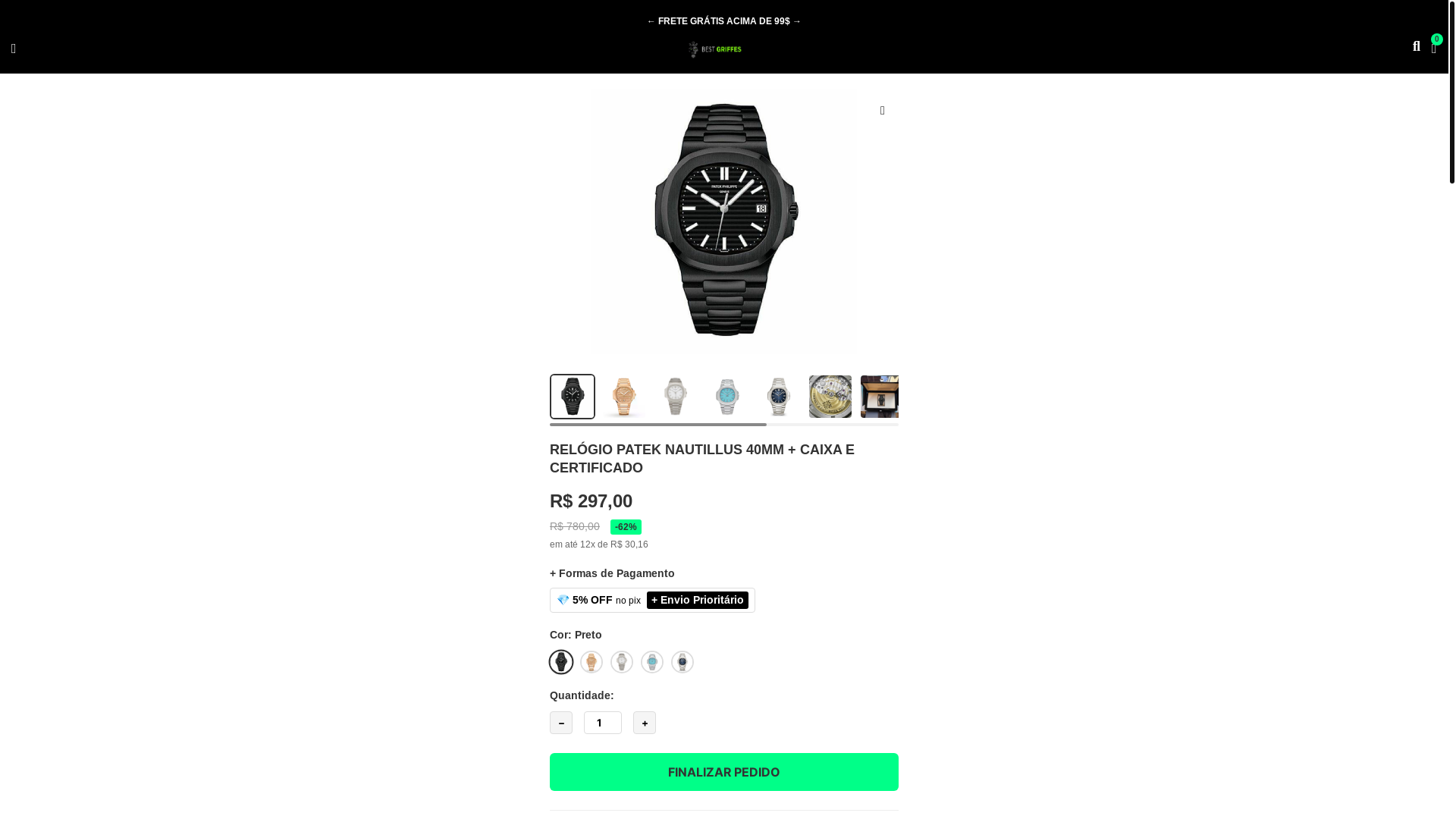 website screenshot of https://relogioselite.shop/