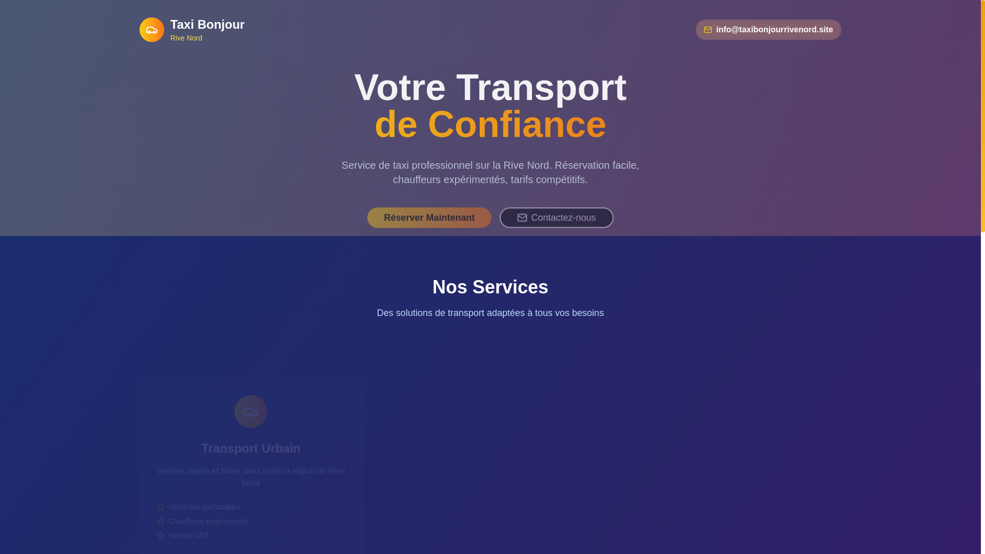 website screenshot of https://taxibonjourrivenord.site/