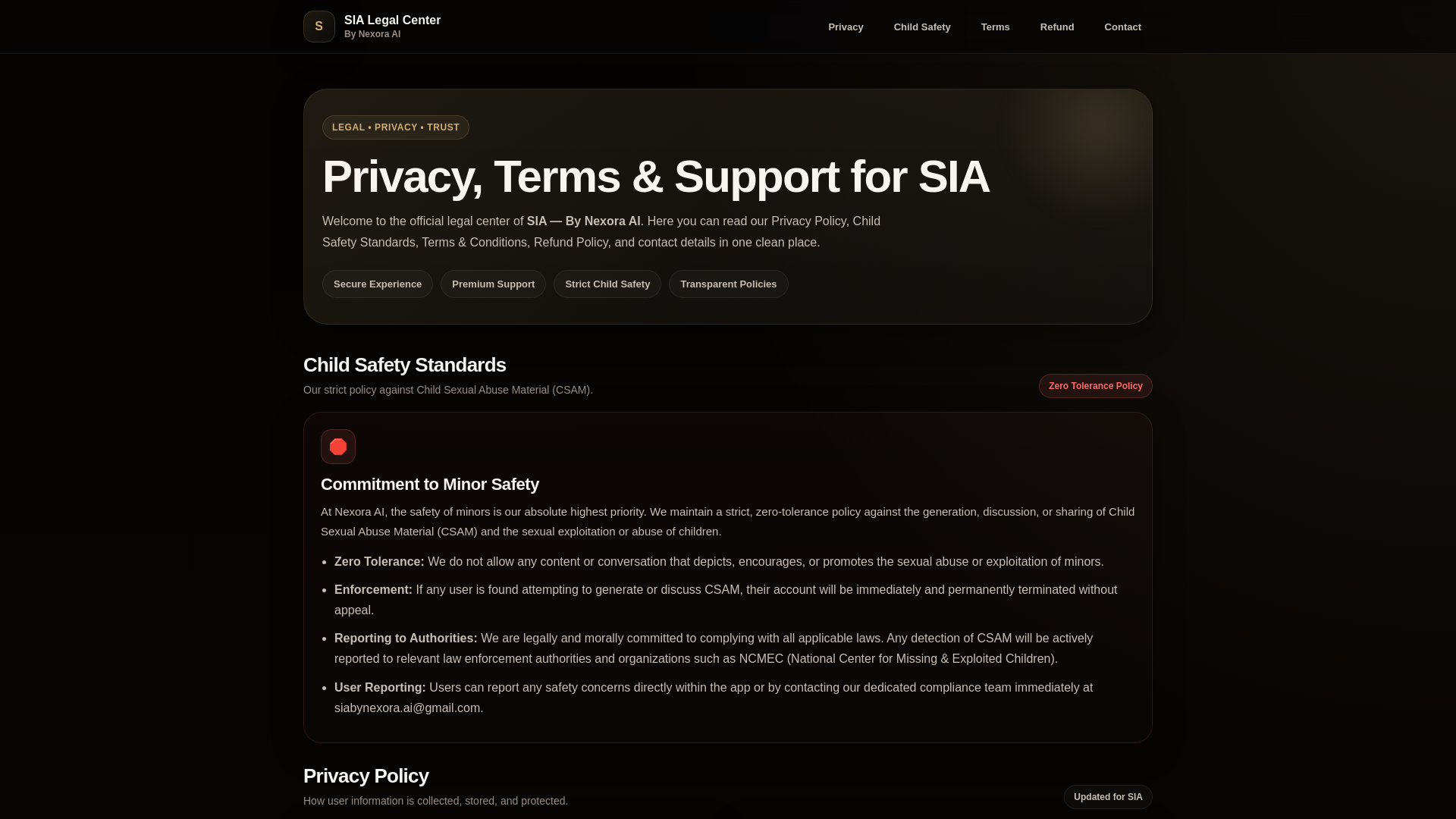 website screenshot of https://nexora-privacy-terms.online/