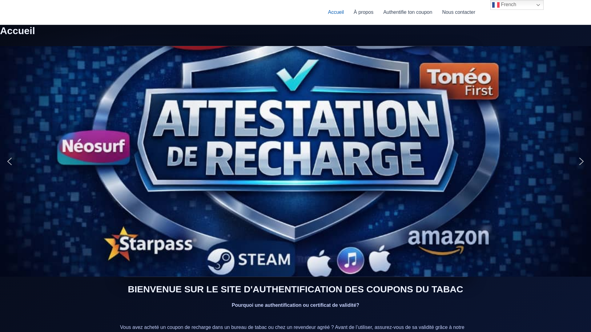 website screenshot of https://attestationderecharge.com/