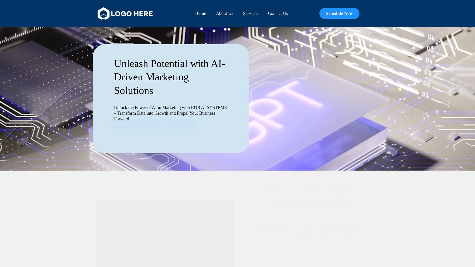 website screenshot of https://robaisystems.com/