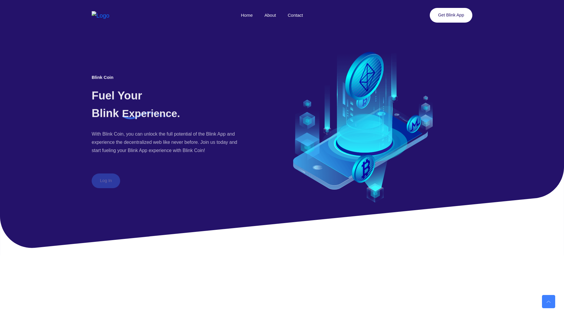 website screenshot of http://blinkcoin.b-link.app/