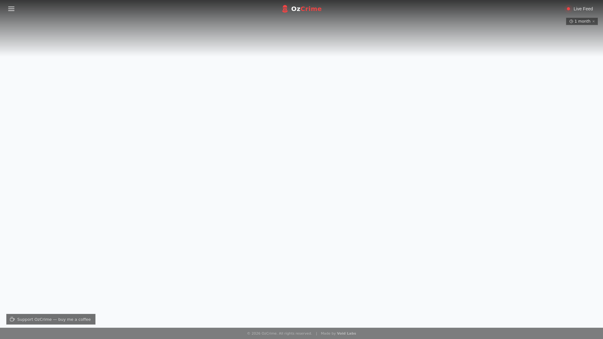 website screenshot of https://oz-crime-frontend.pages.dev/