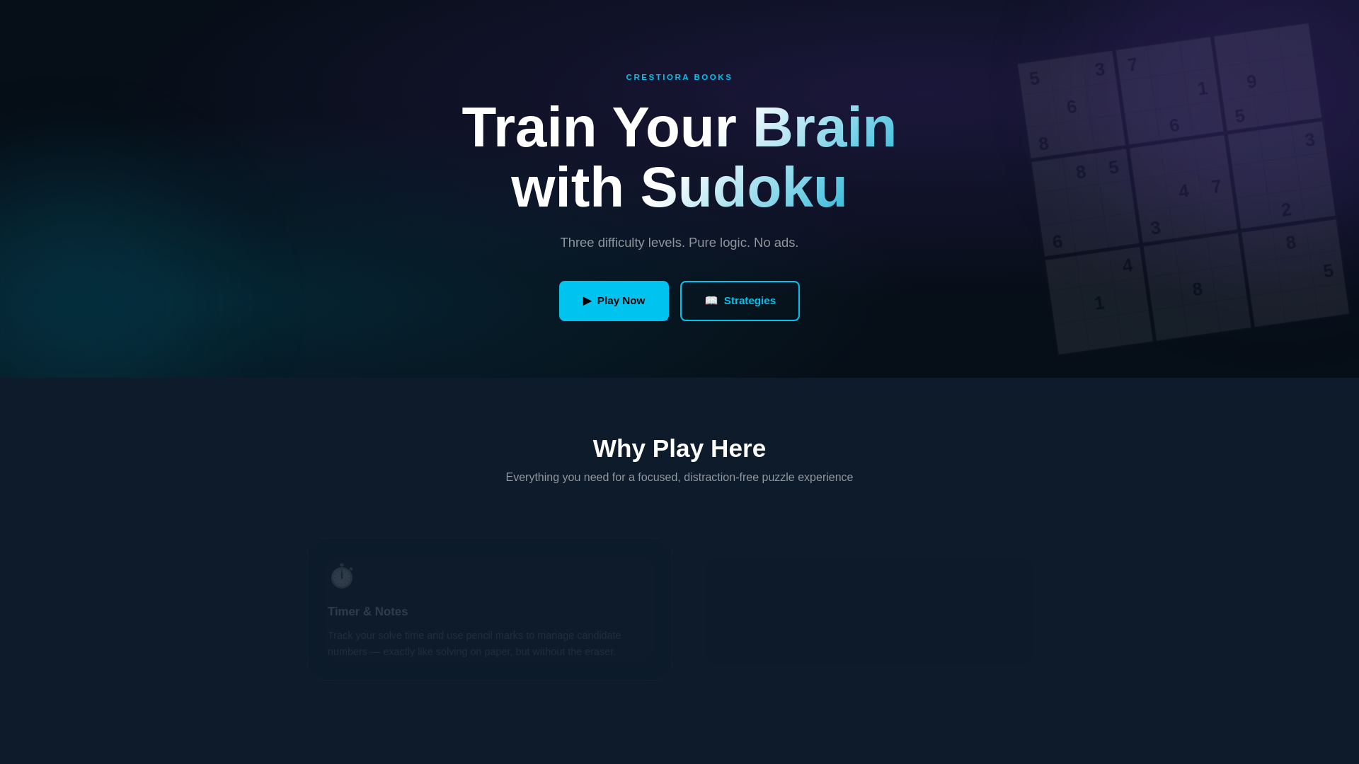 website screenshot of https://crestiorabooks.com/