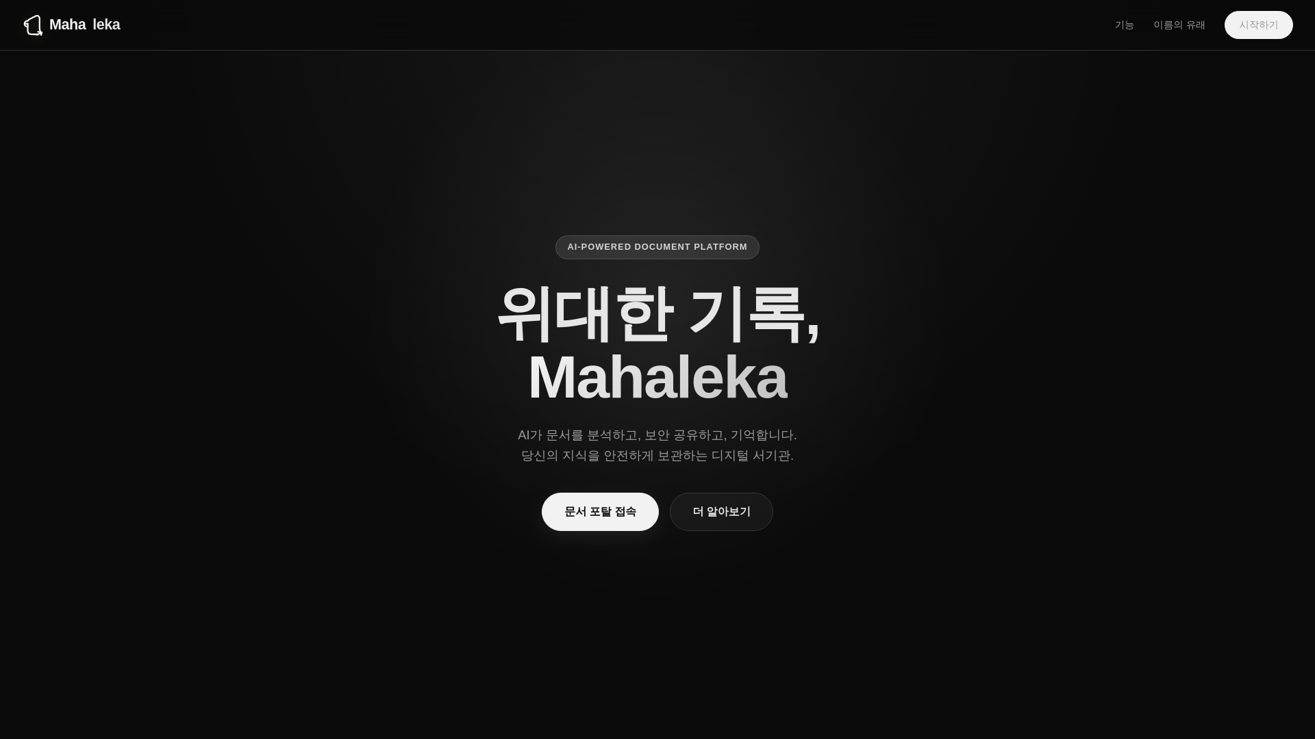 website screenshot of https://mahaleka.com/